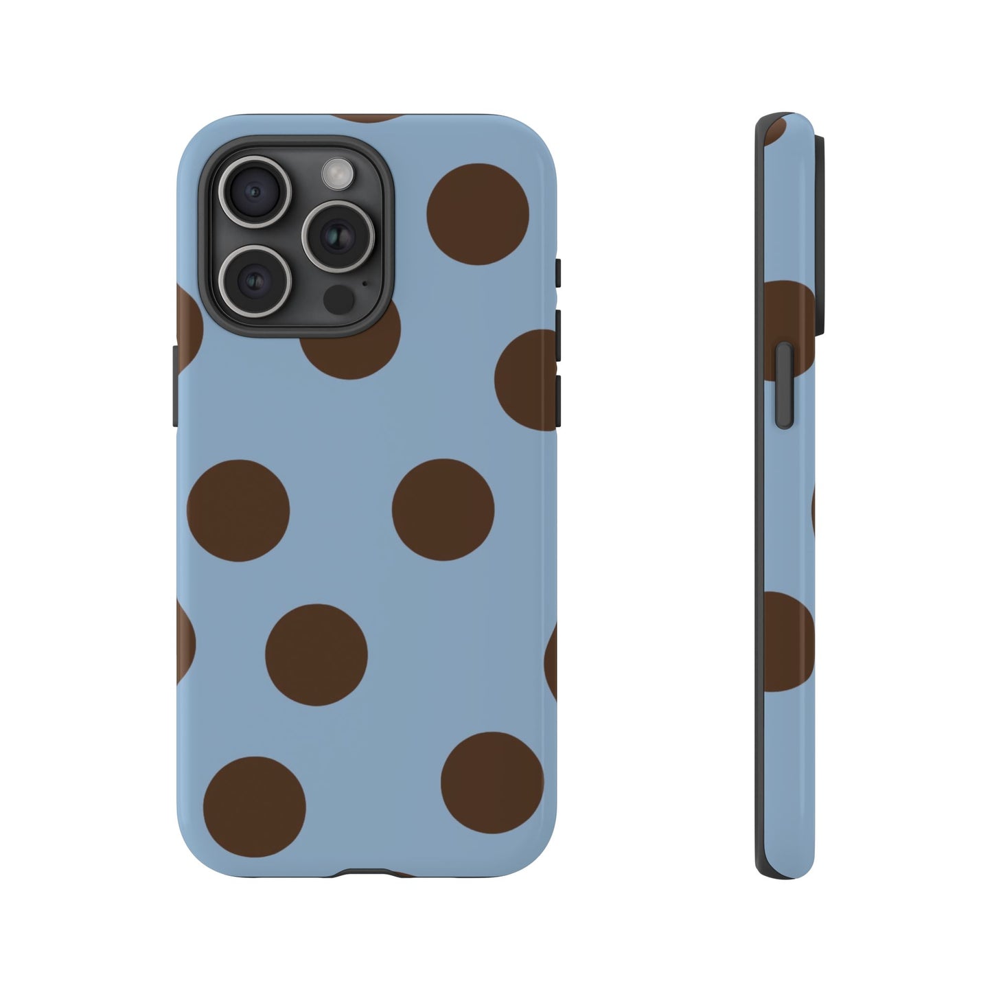 Blue & Brown Polka Dot Tough Phone Case