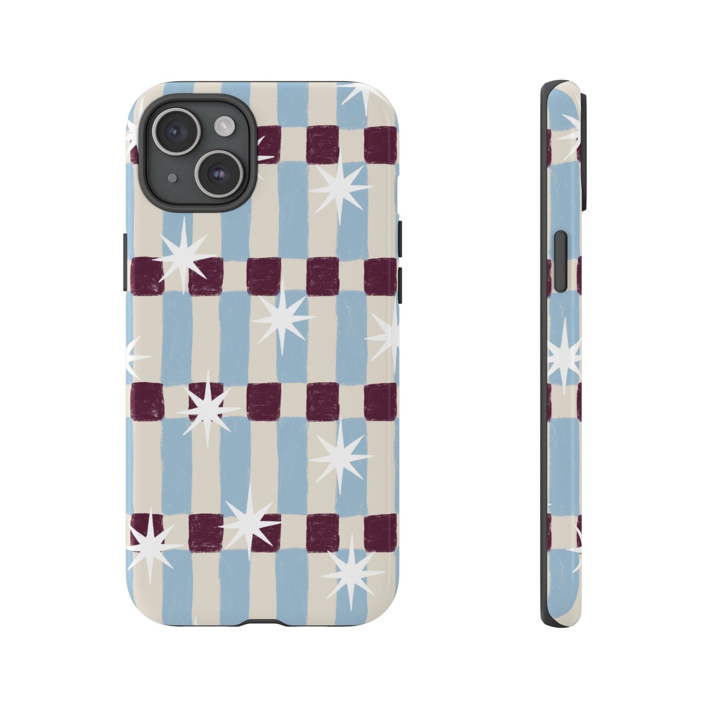 Blue Retro Starburst Tough Phone Case