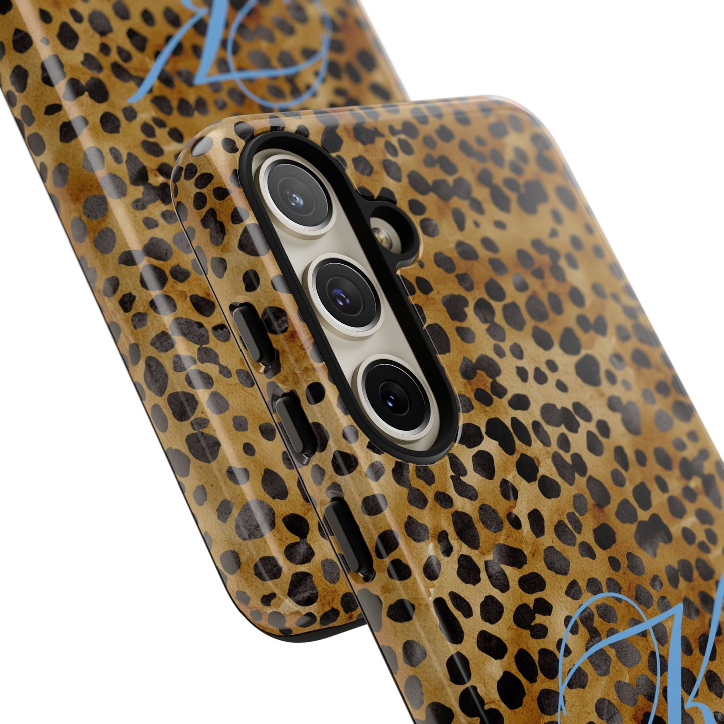 Personalized Initial Leopard Monogram Tough Case