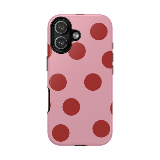 Red & Pink Polka Dot Tough Phone Case