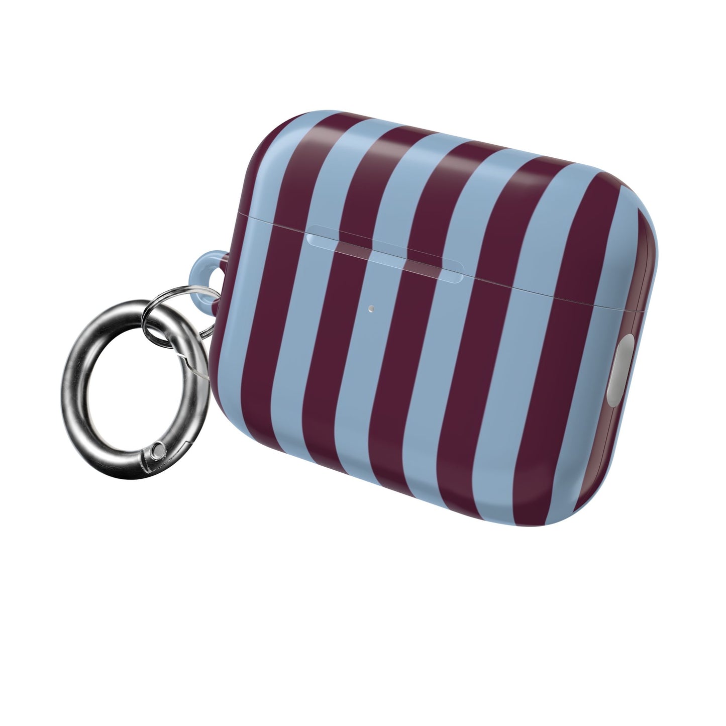 Striped AirPod Case — Blue & Burgundy Protective Cover