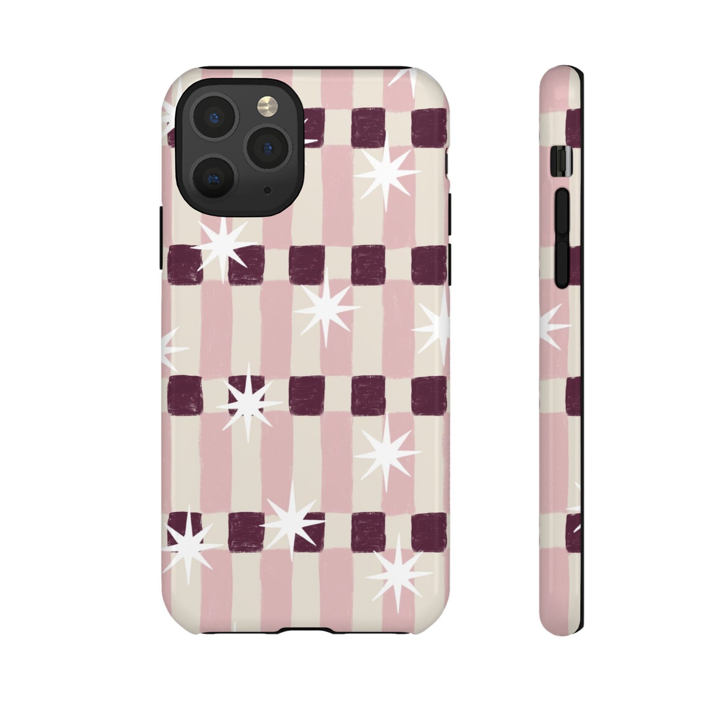 Pink Retro Starburst Tough Phone Case