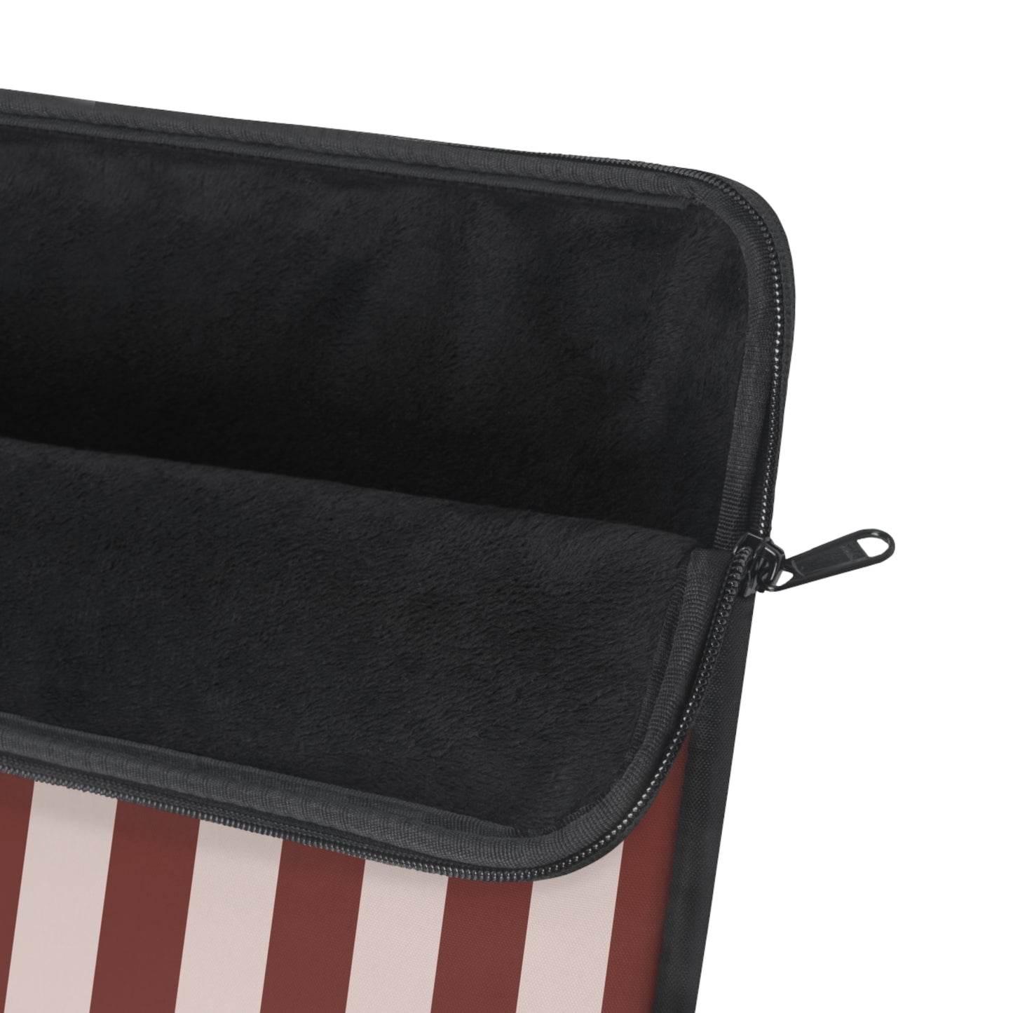 Striped Burgundy Laptop Sleeve — Minimalist Vertical Stripe Protective Case