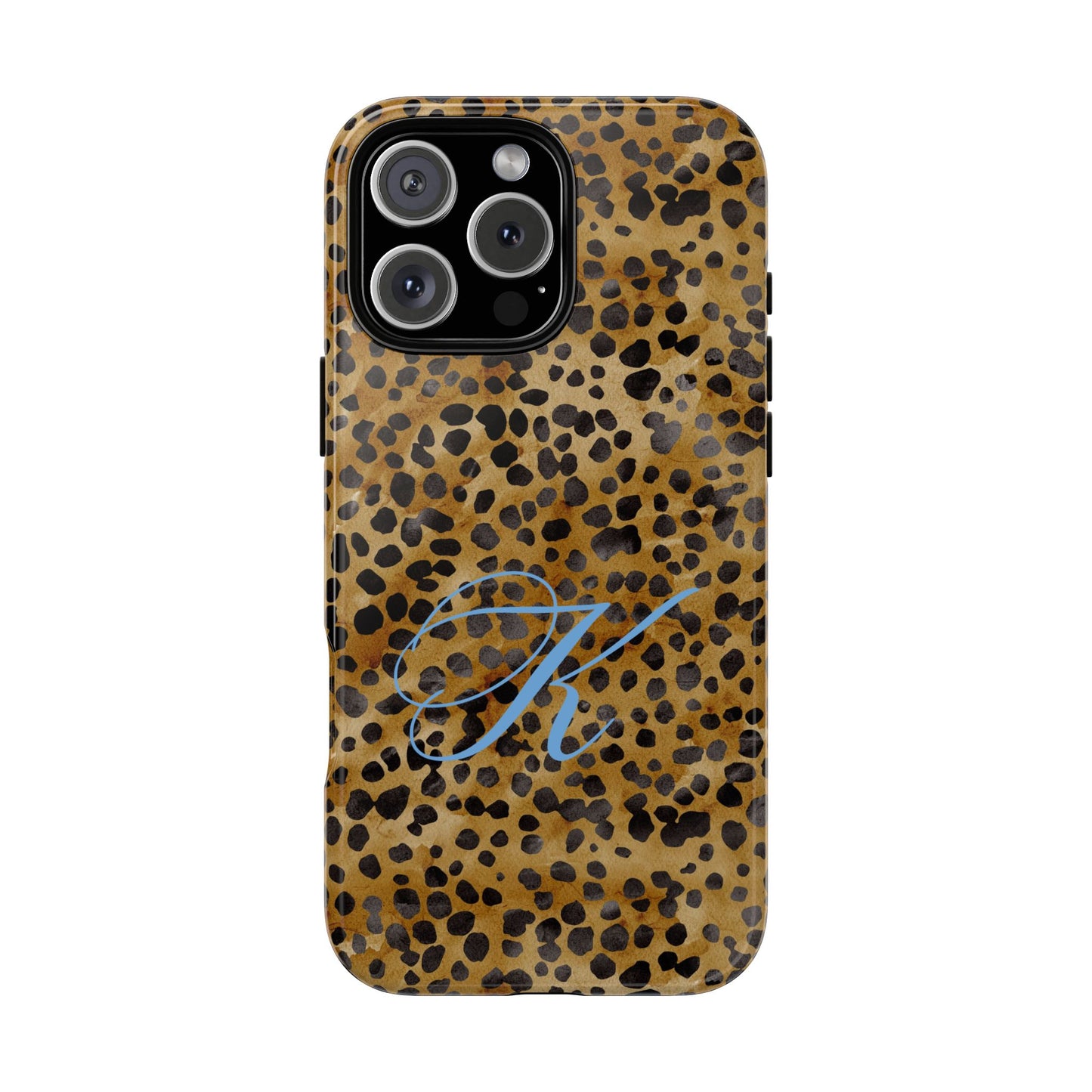Personalized Initial Leopard Monogram Tough Case