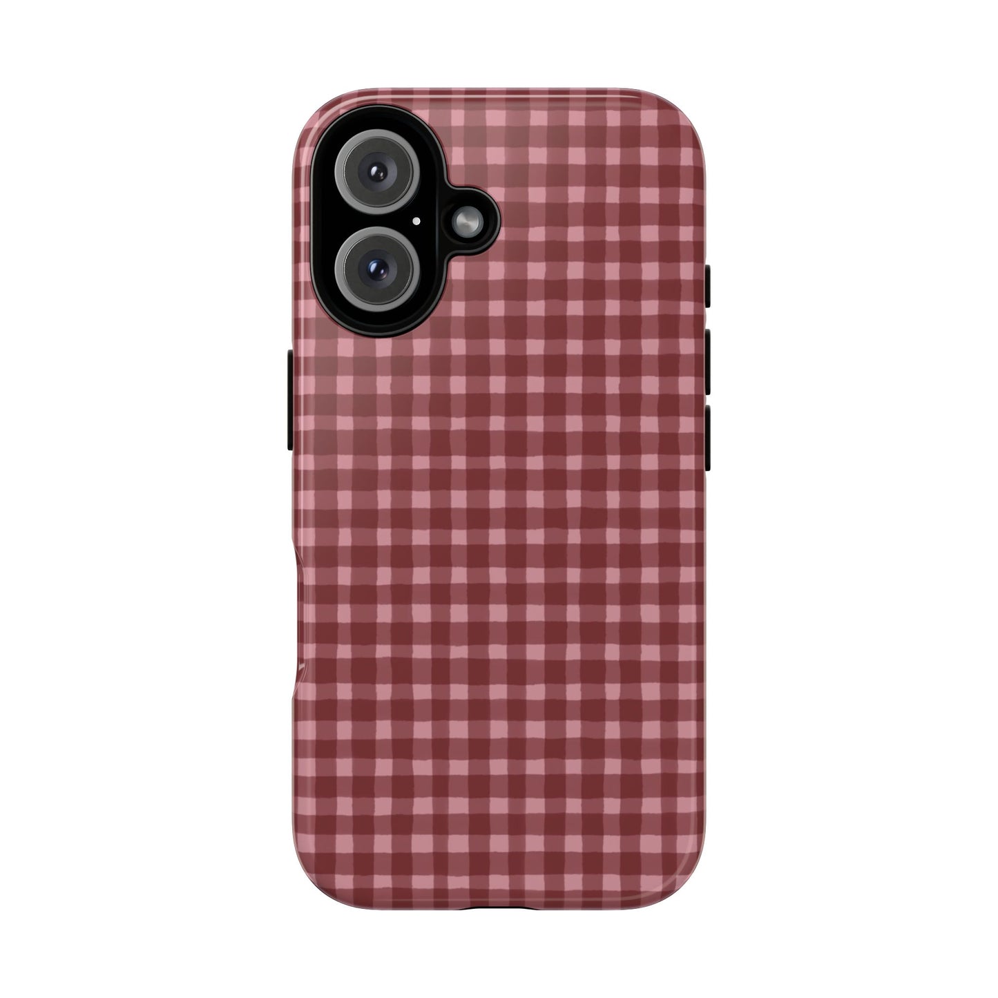 Gingham Burgundy Tough Phone Case
