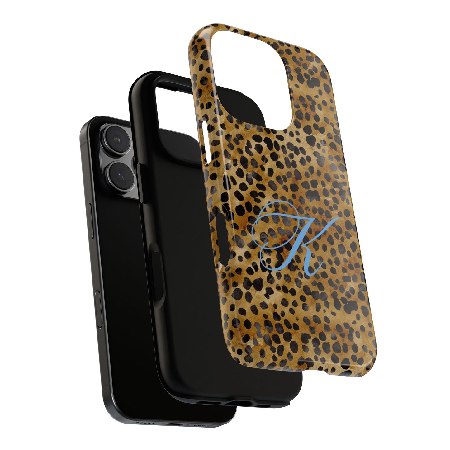 Personalized Initial Leopard Monogram Tough Case