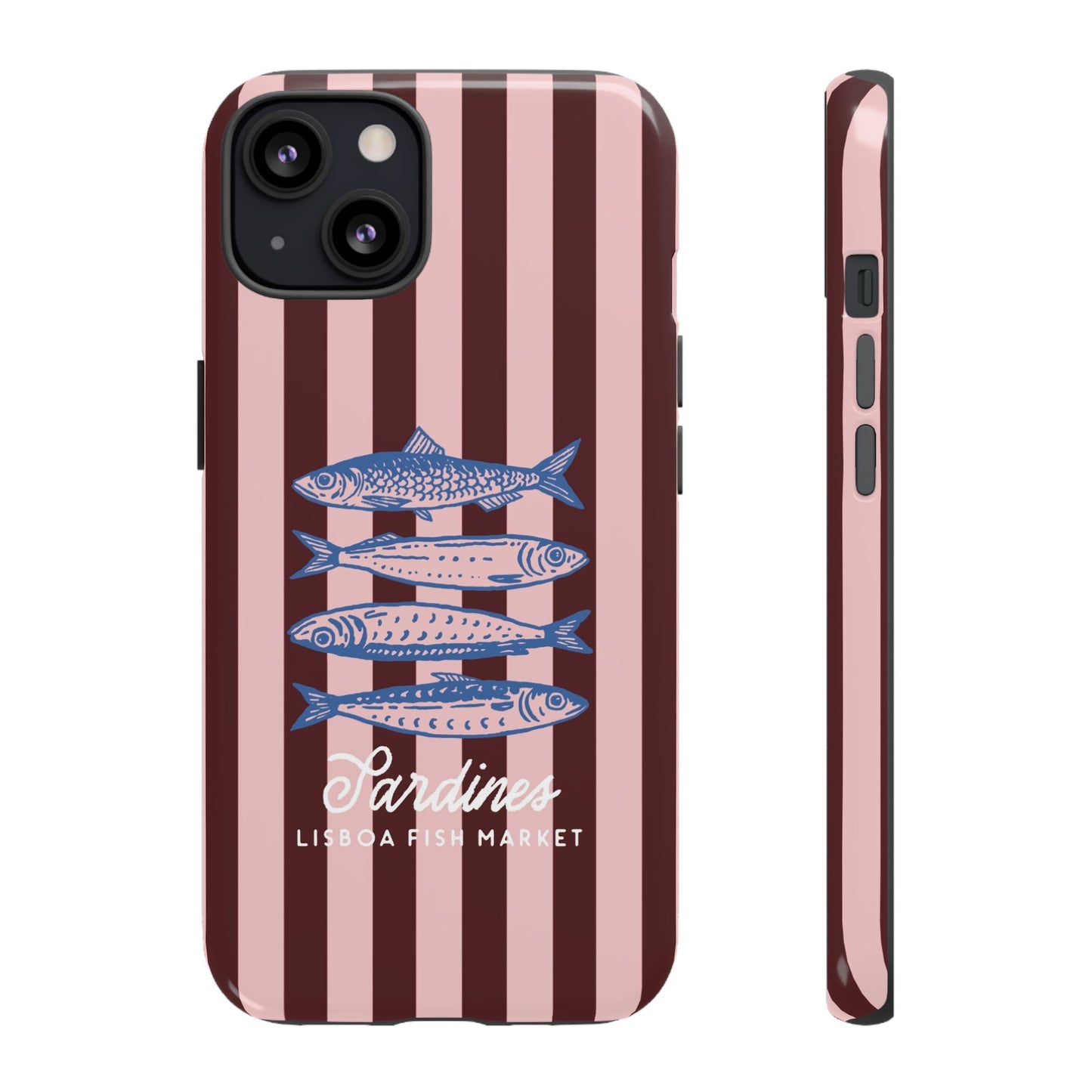 Striped Vintage Sardines Phone Case