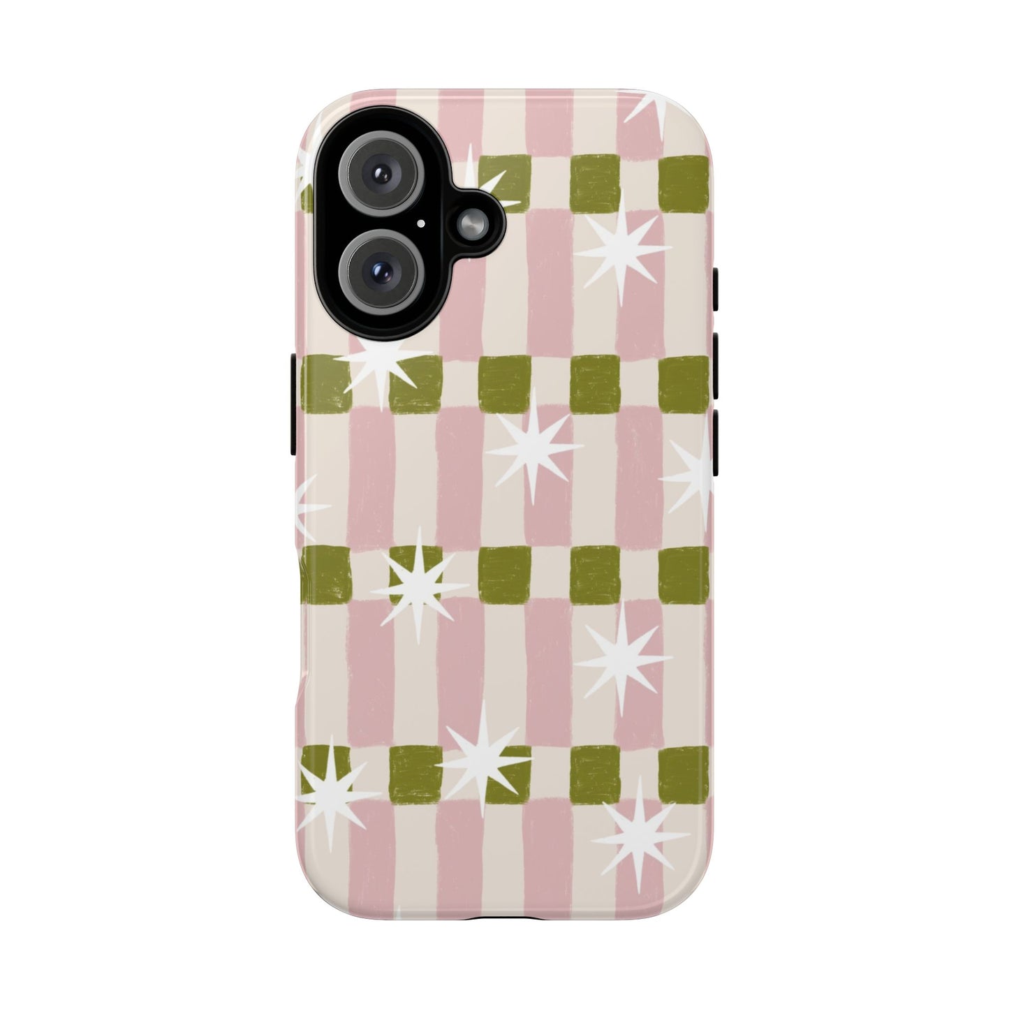 Pink Retro Starburst Tough Phone Case
