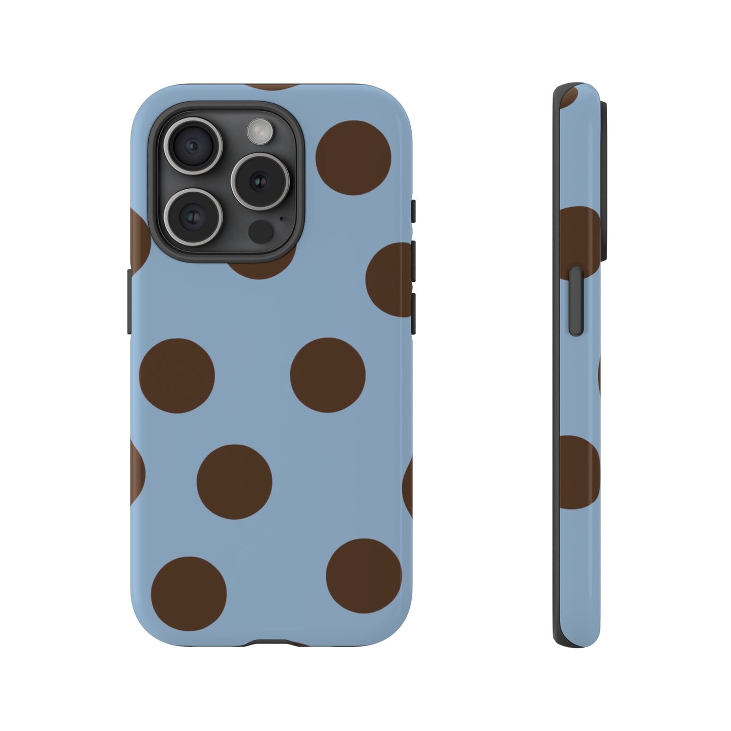 Blue & Brown Polka Dot Tough Phone Case