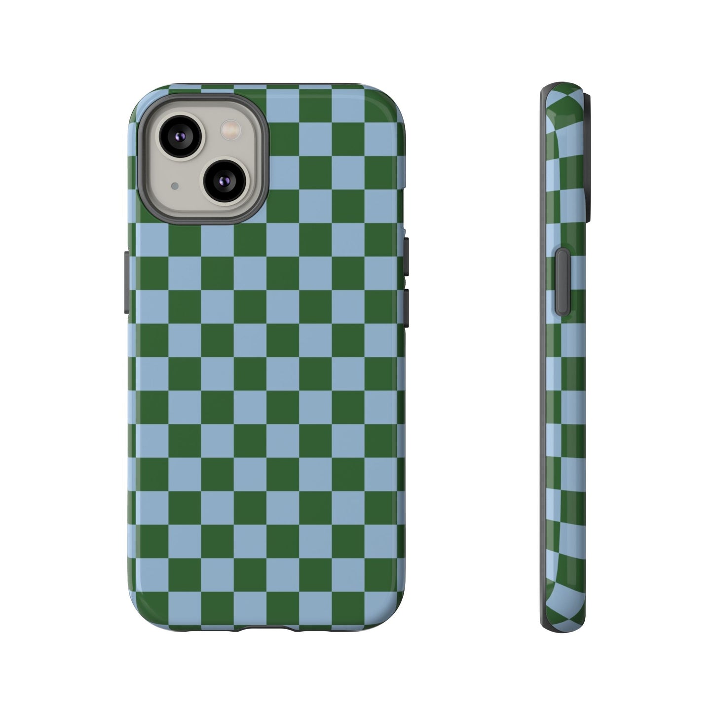 Green & Blue Checkered Phone Case