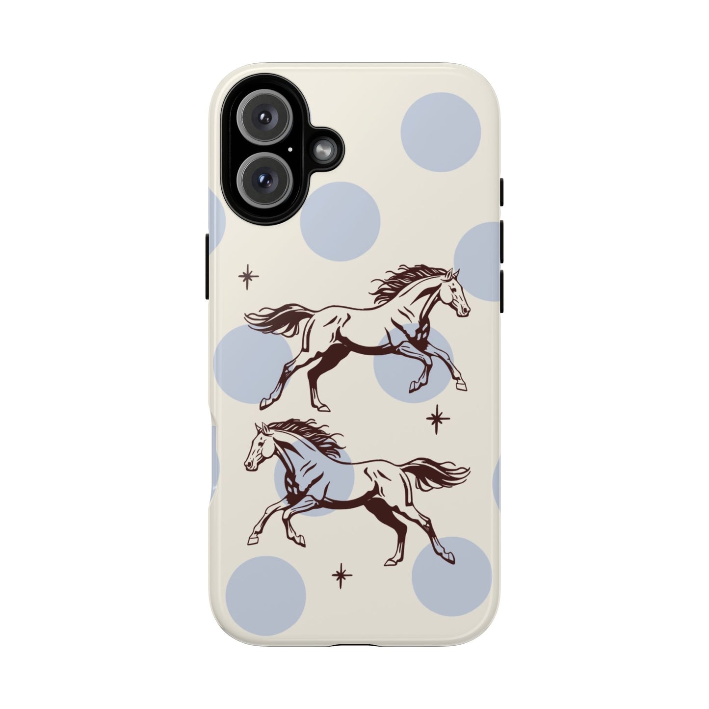 Horse Polka Dot Phone Case — Vintage Running Horses iPhone Cover