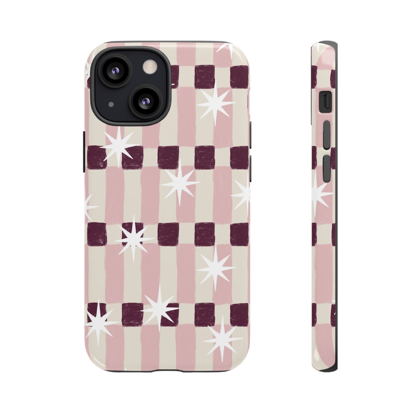 Pink Retro Starburst Tough Phone Case