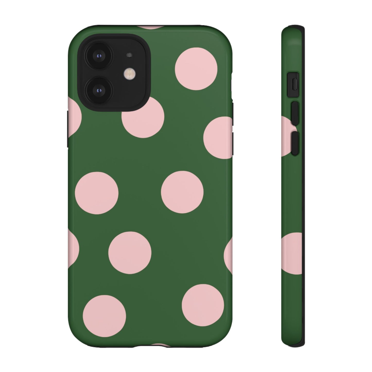 Pink & Green Polka Dot Tough Phone Case