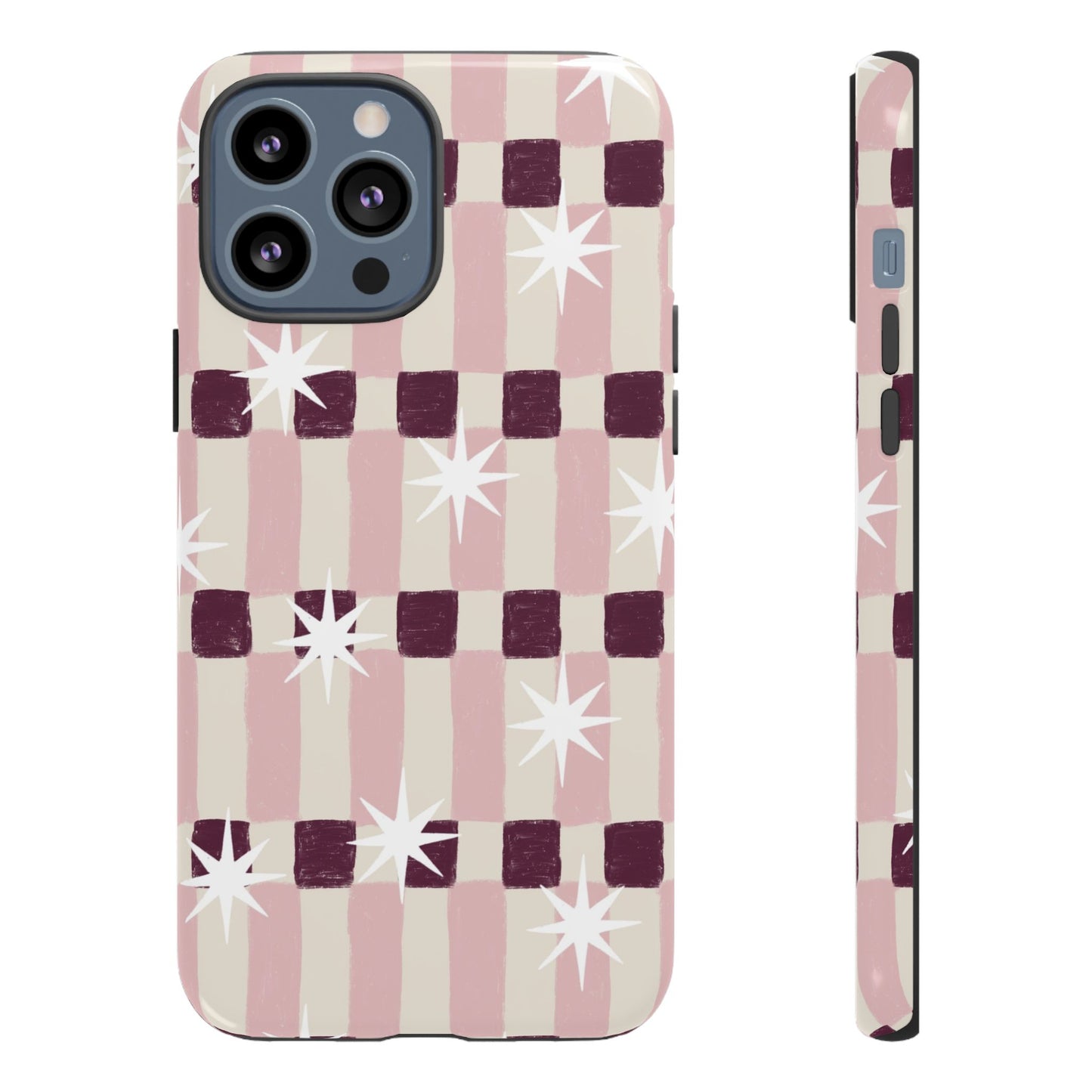Pink Retro Starburst Tough Phone Case