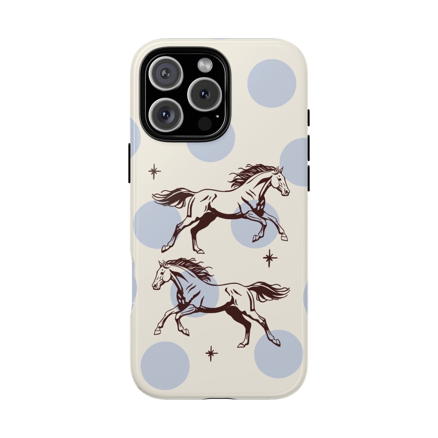 Horse Polka Dot Phone Case — Vintage Running Horses iPhone Cover