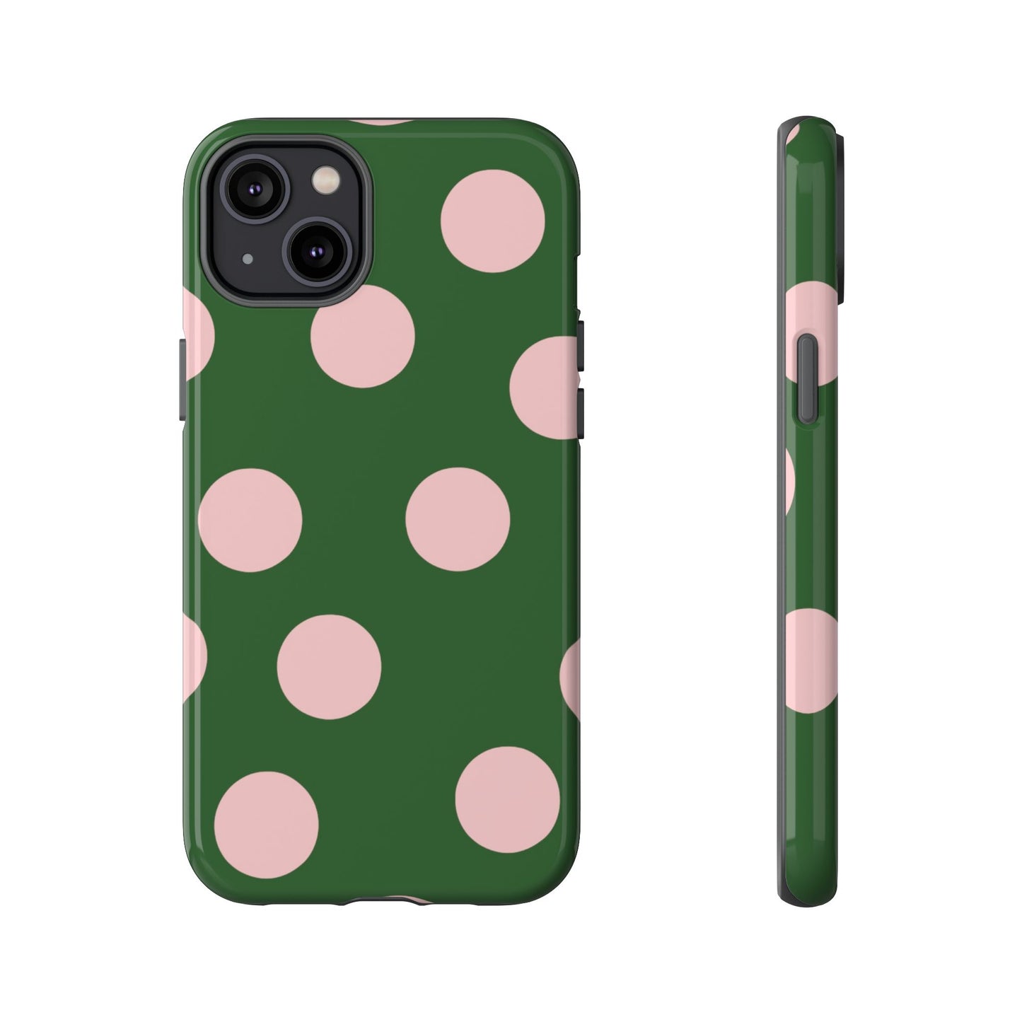 Pink & Green Polka Dot Tough Phone Case