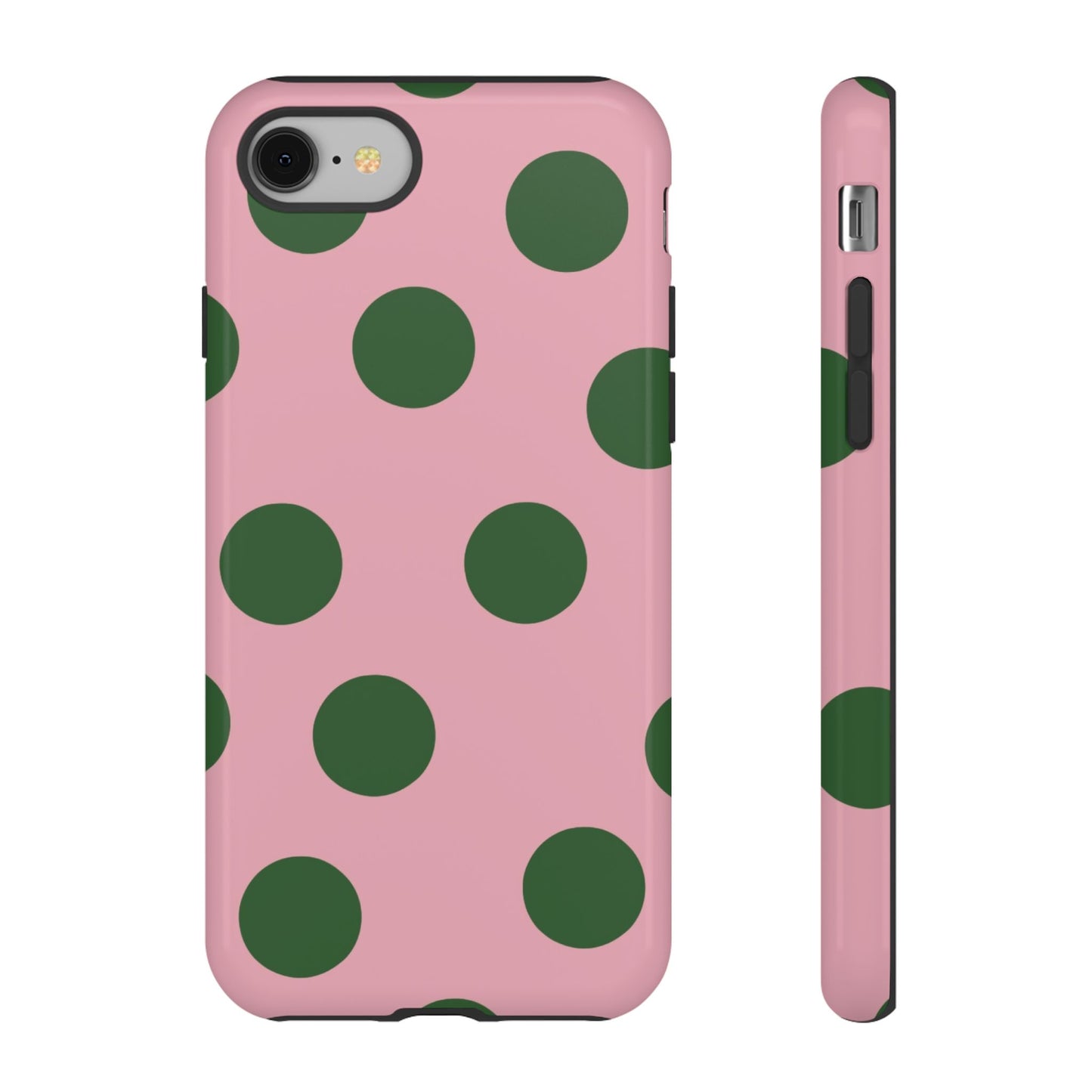 Pink & Green Polka Dot Tough Phone Case