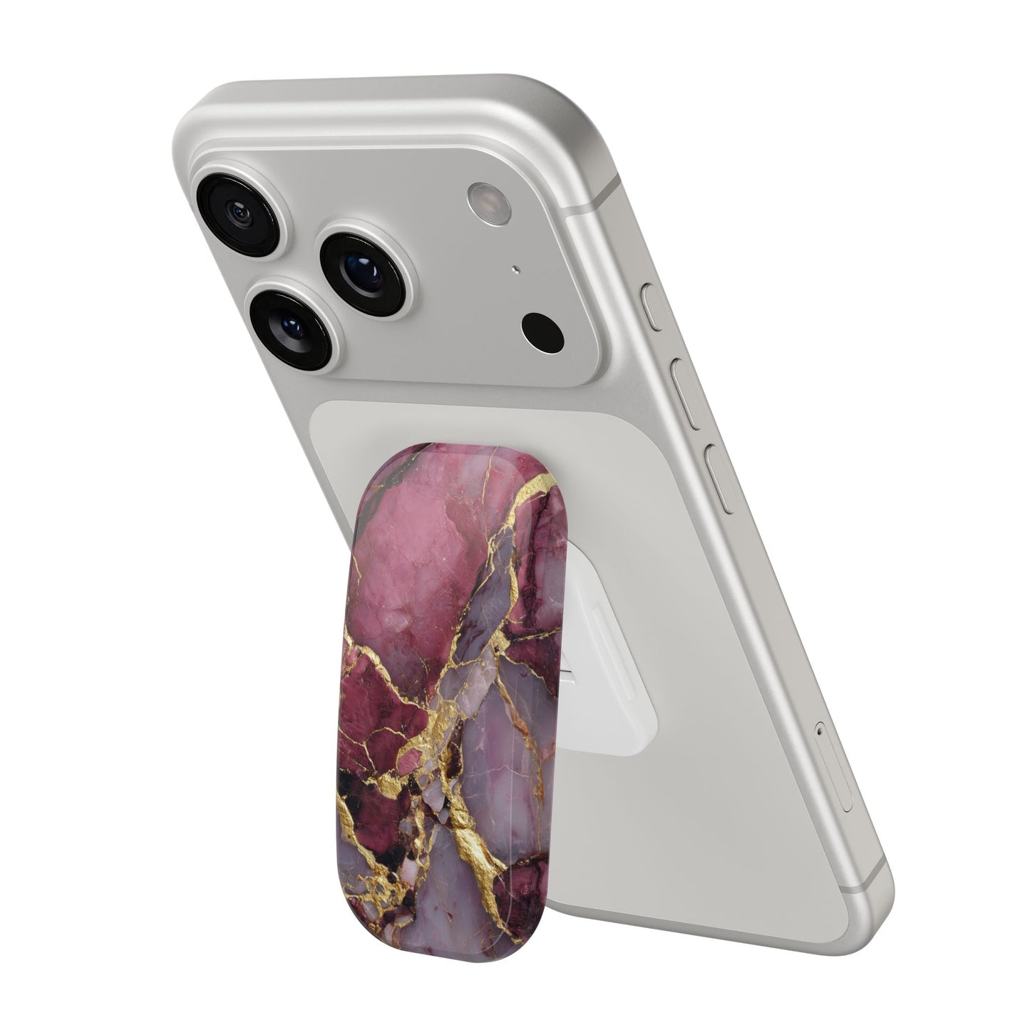 Marble Rose Kindle & Phone Stand — Gold Vein Phone Grip & Kickstand