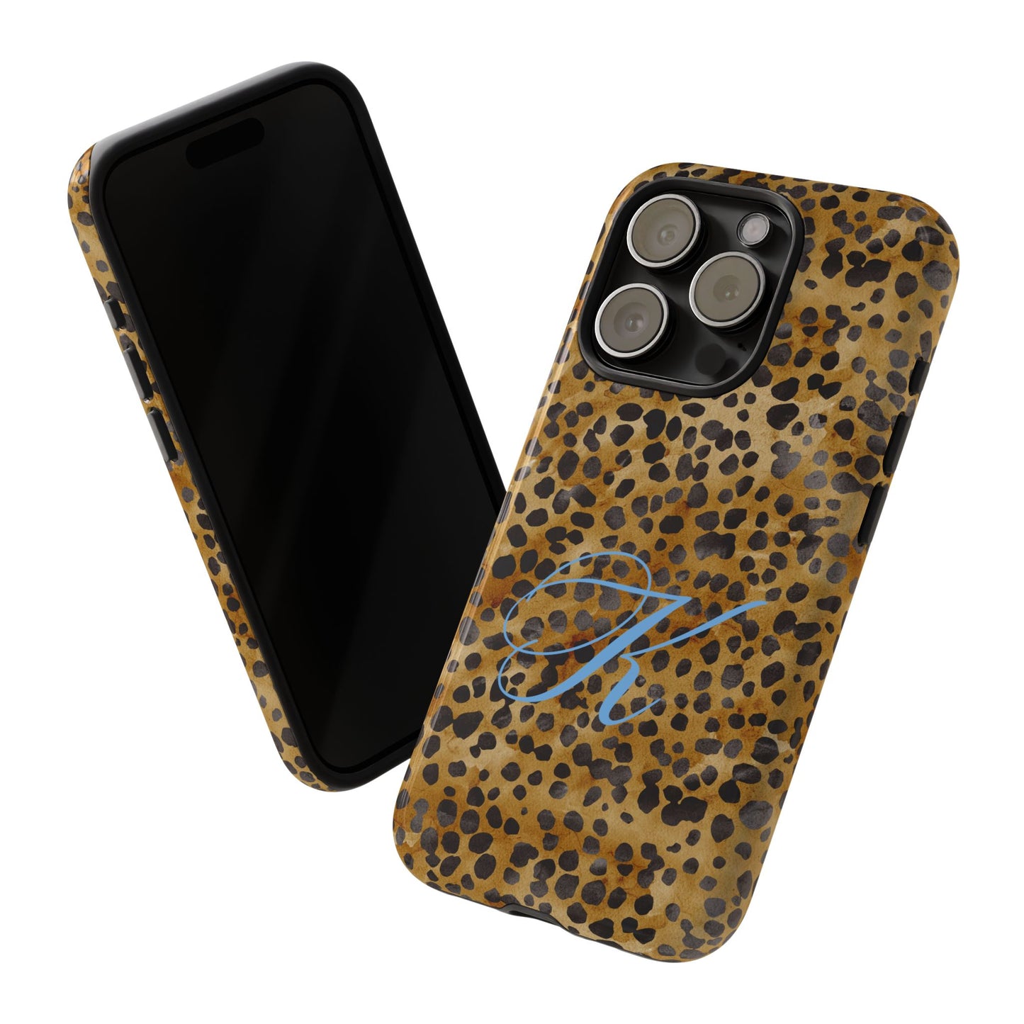 Personalized Initial Leopard Monogram Tough Case
