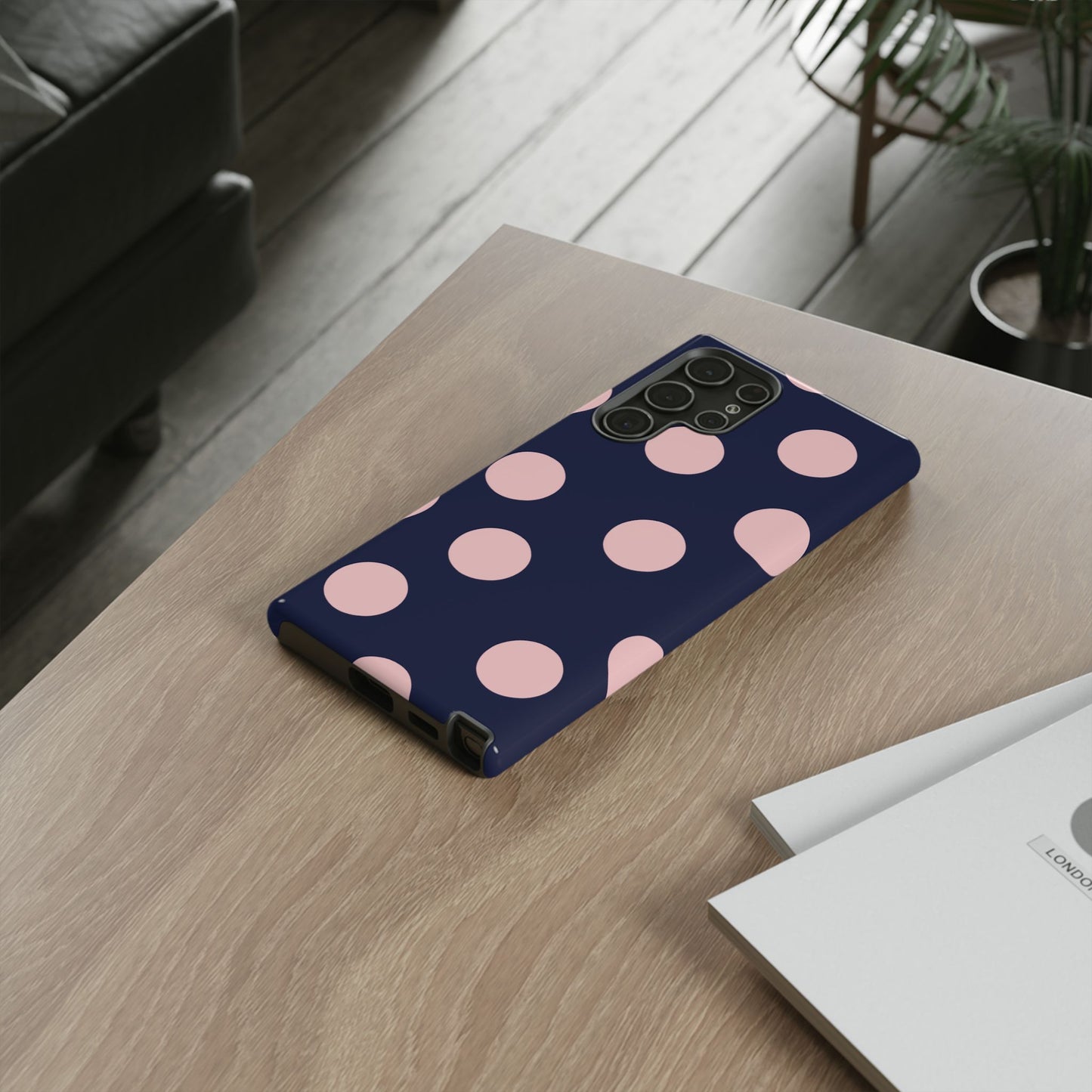Blue & Pink Polka Dot Phone Case