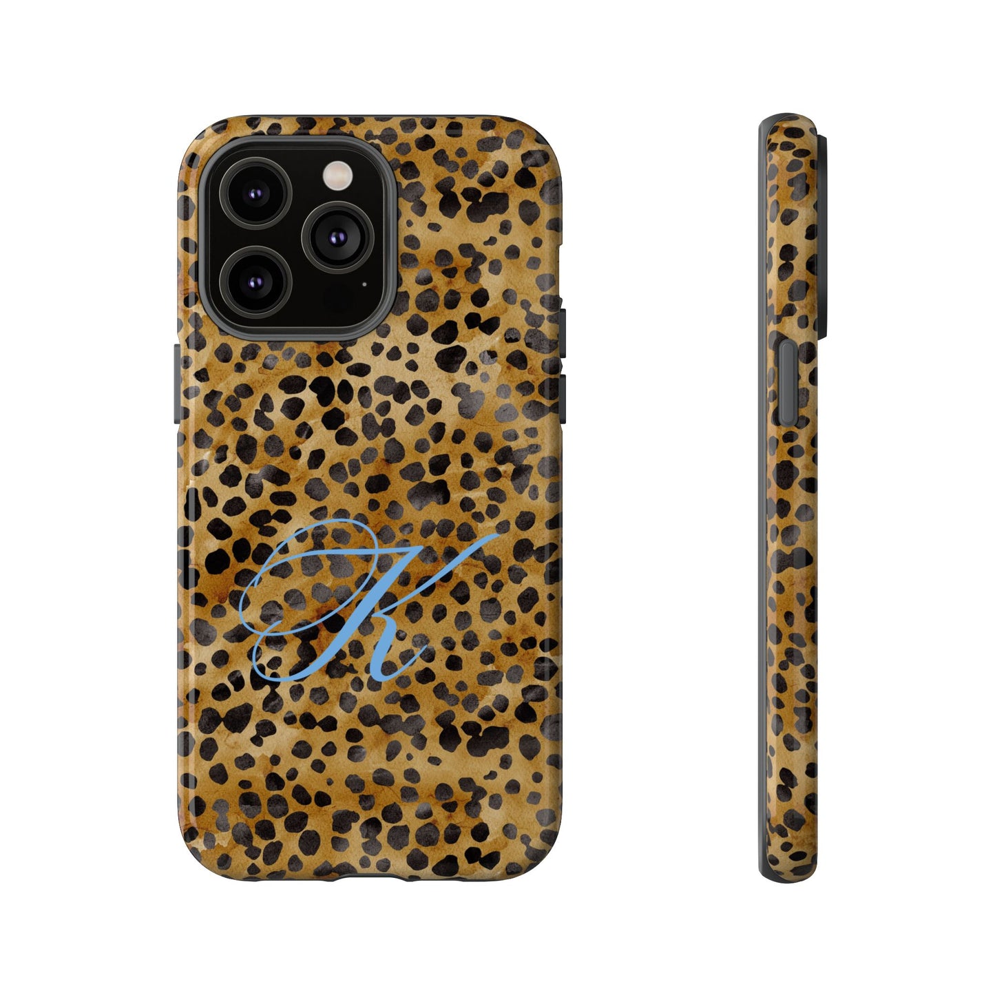 Personalized Initial Leopard Monogram Tough Case