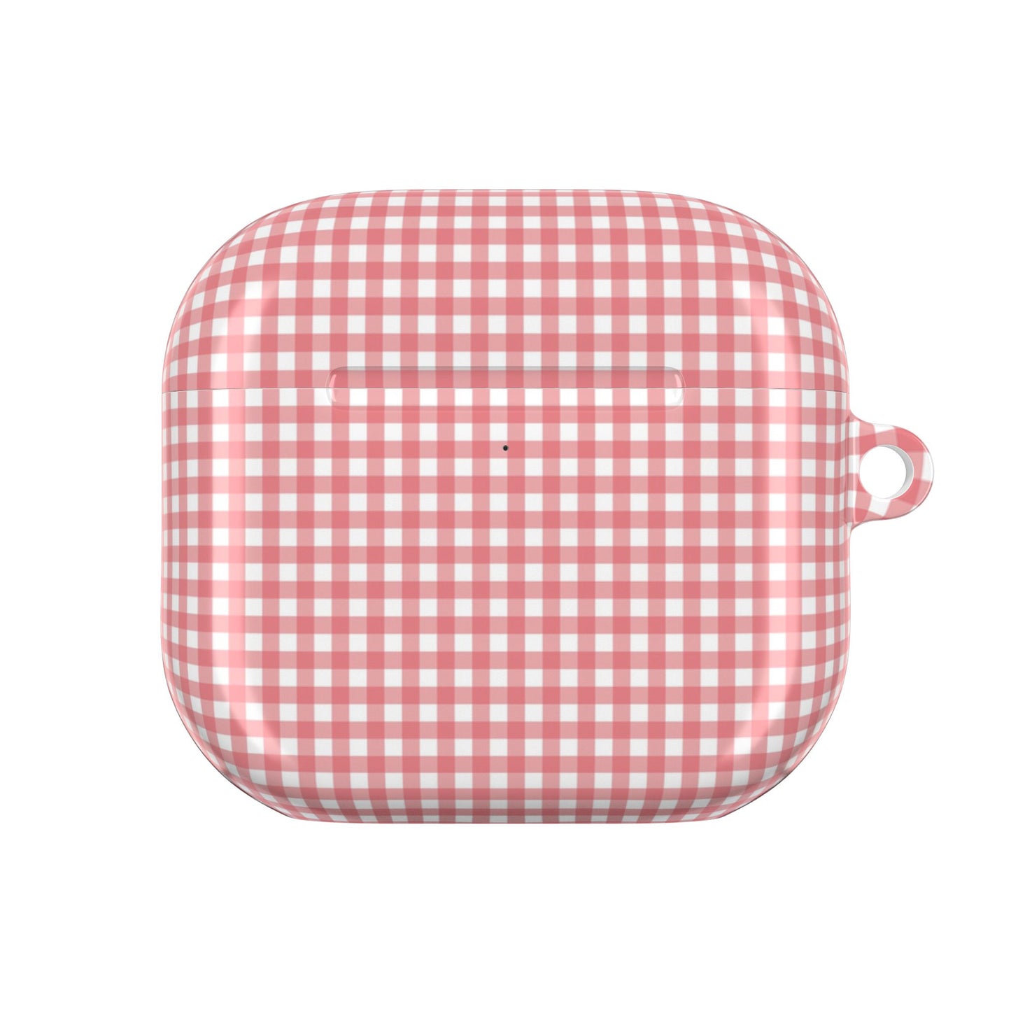 Gingham Pink AirPod Case — Cute Checkered Protective Cover