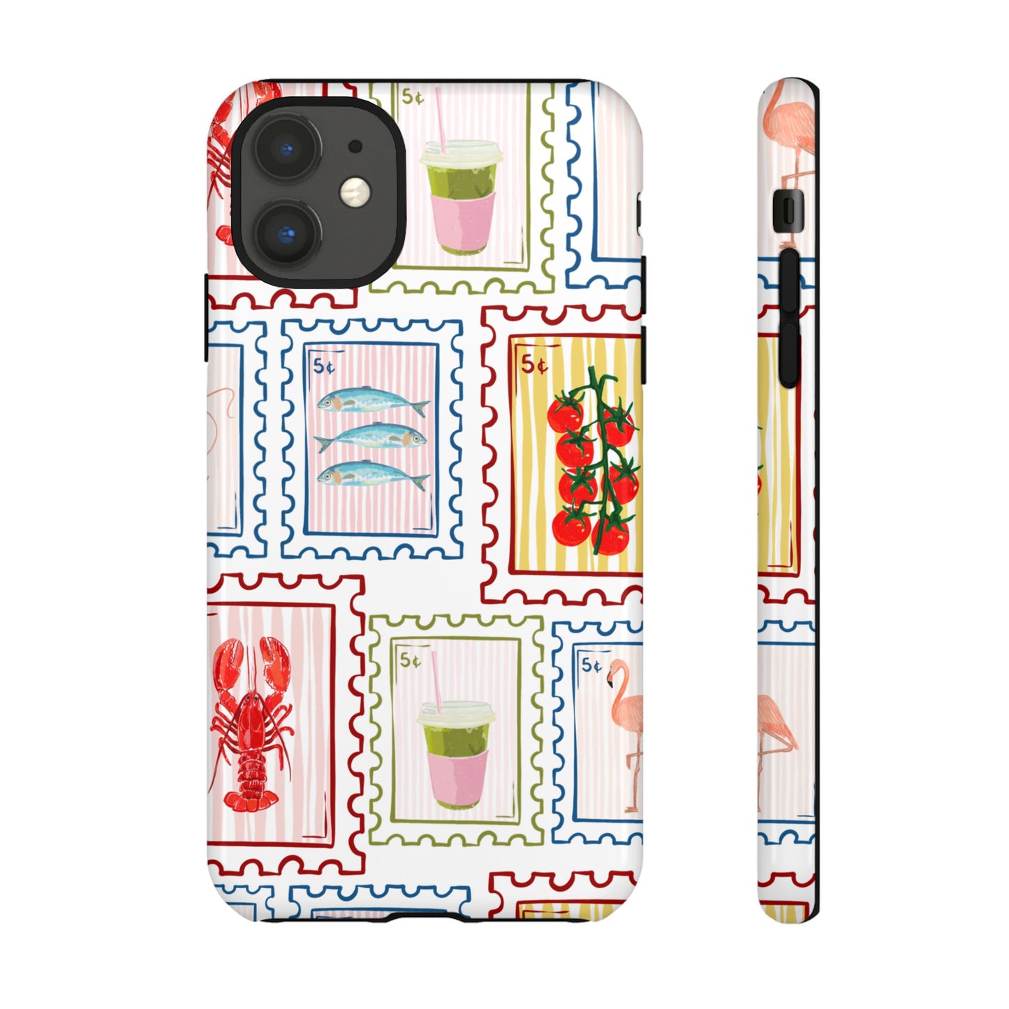 Stamp Pattern Phone Case — Vintage Coastal Icons