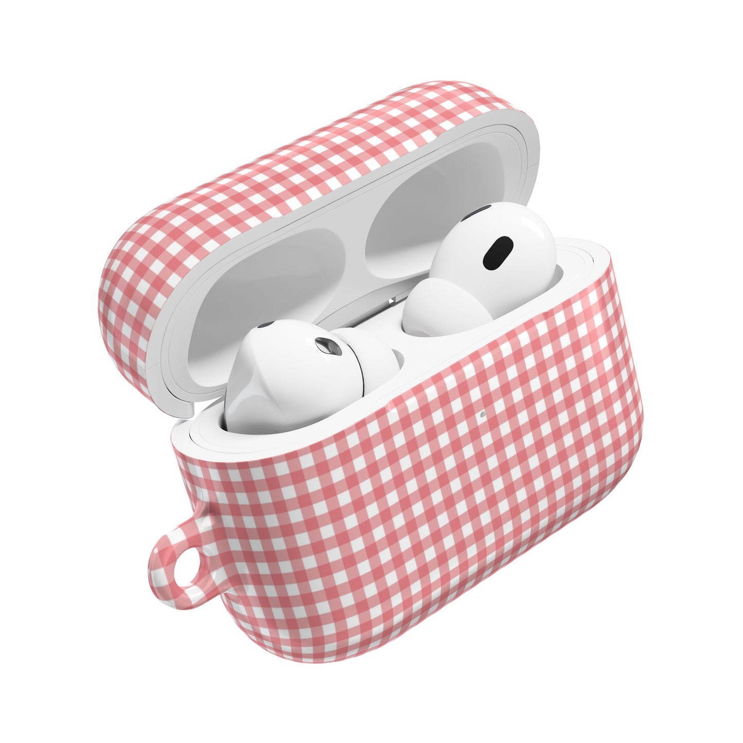 Gingham Pink AirPod Case — Cute Checkered Protective Cover
