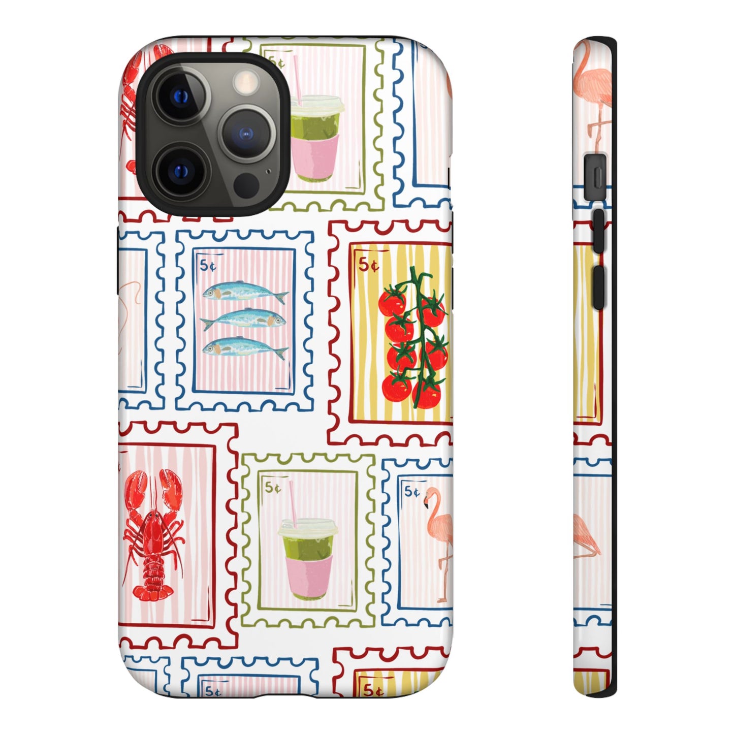 Stamp Pattern Phone Case — Vintage Coastal Icons