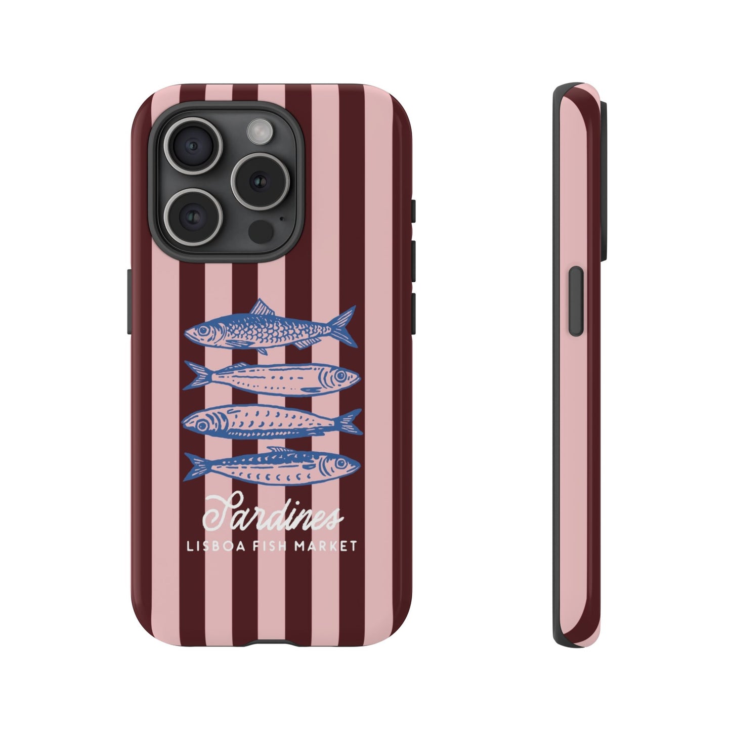 Striped Vintage Sardines Phone Case