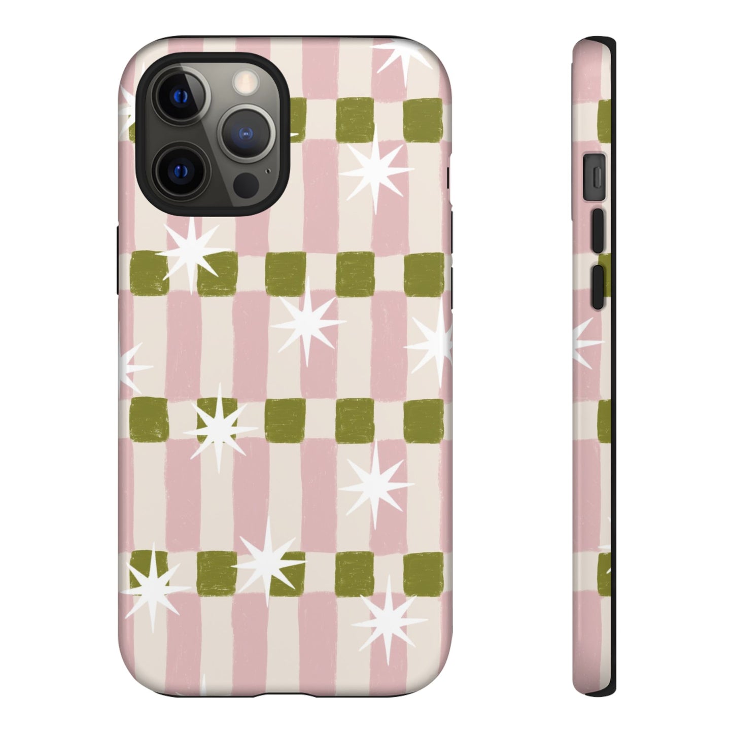 Pink Retro Starburst Tough Phone Case