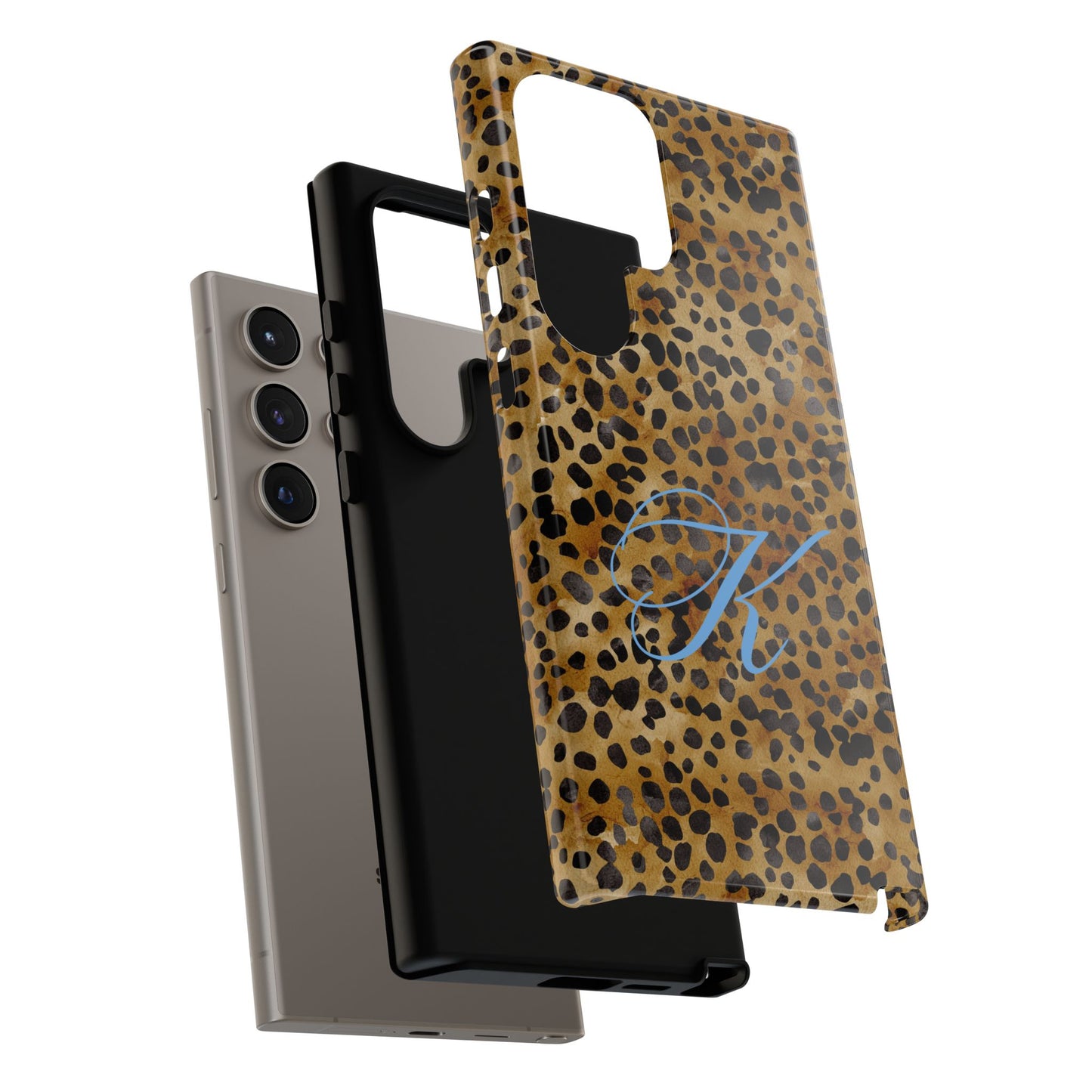 Personalized Initial Leopard Monogram Tough Case
