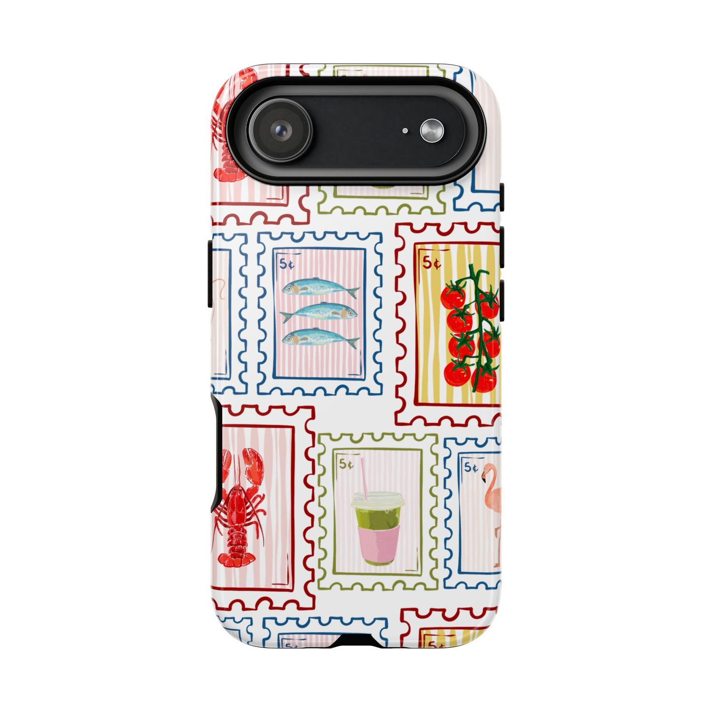 Stamp Pattern Phone Case — Vintage Coastal Icons