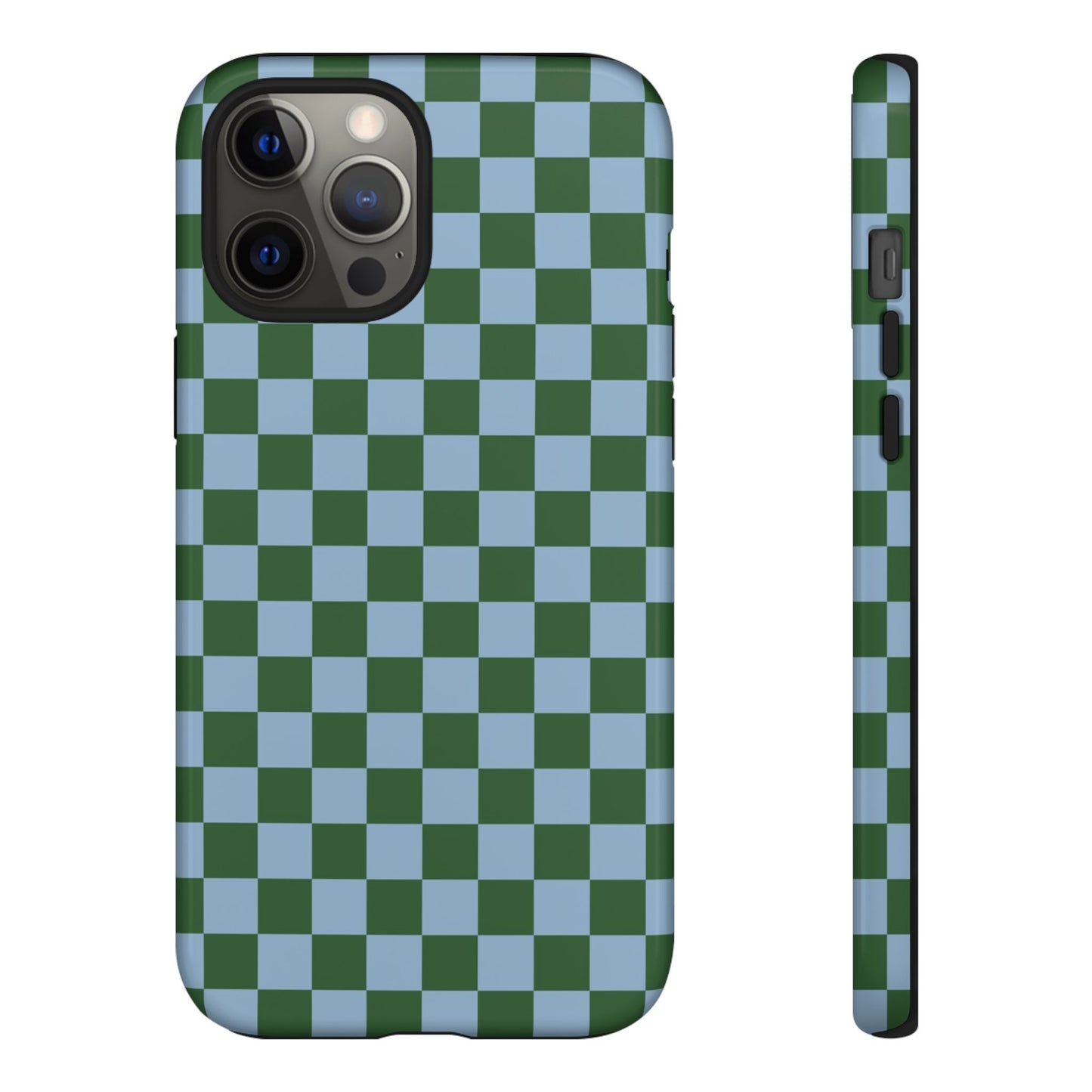 Green & Blue Checkered Phone Case
