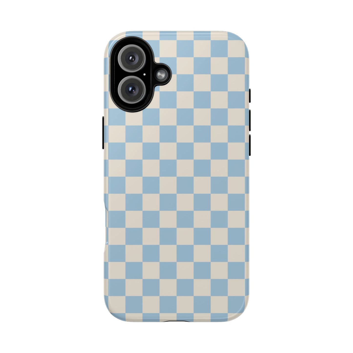 Blue & Beige Checkered Phone Case