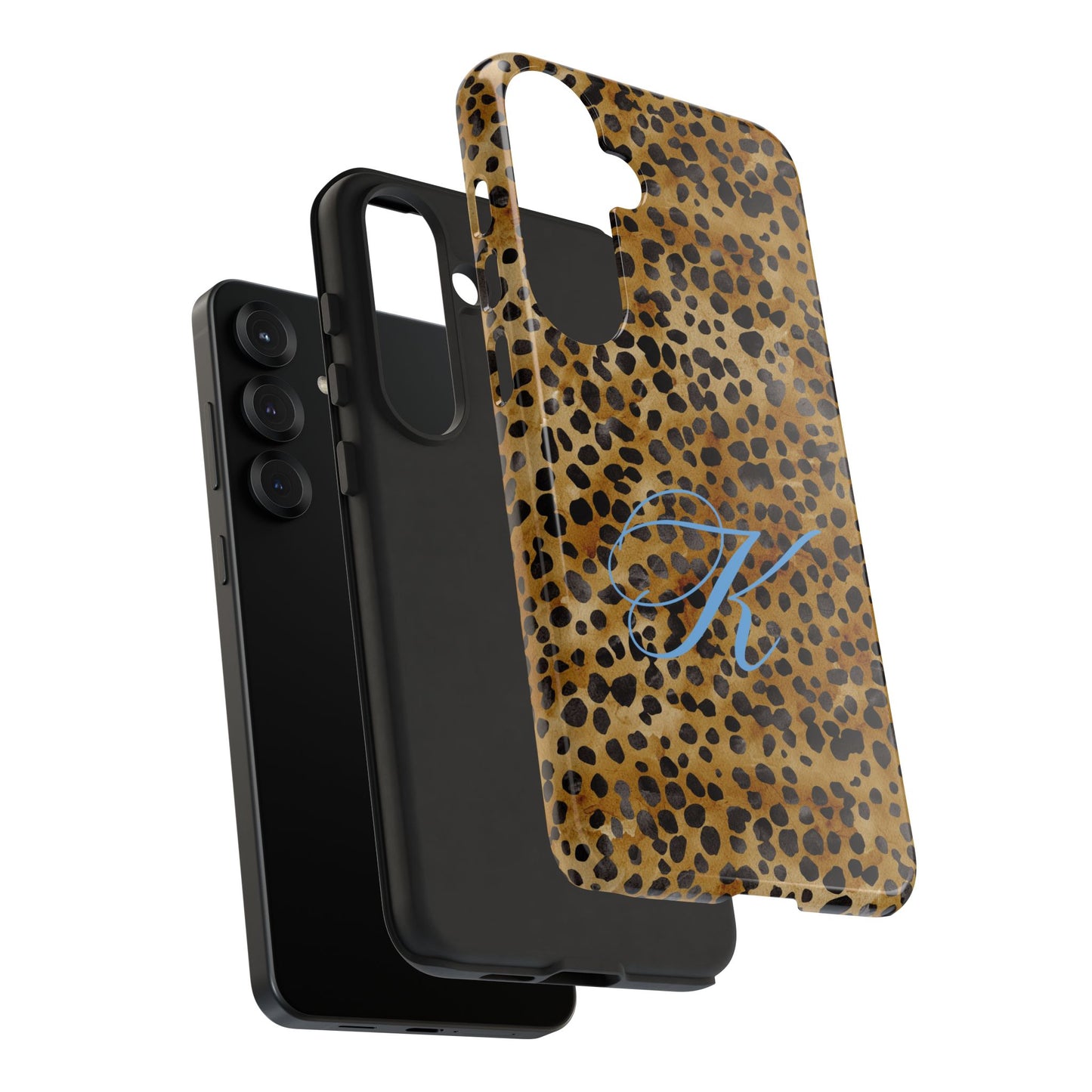 Personalized Initial Leopard Monogram Tough Case