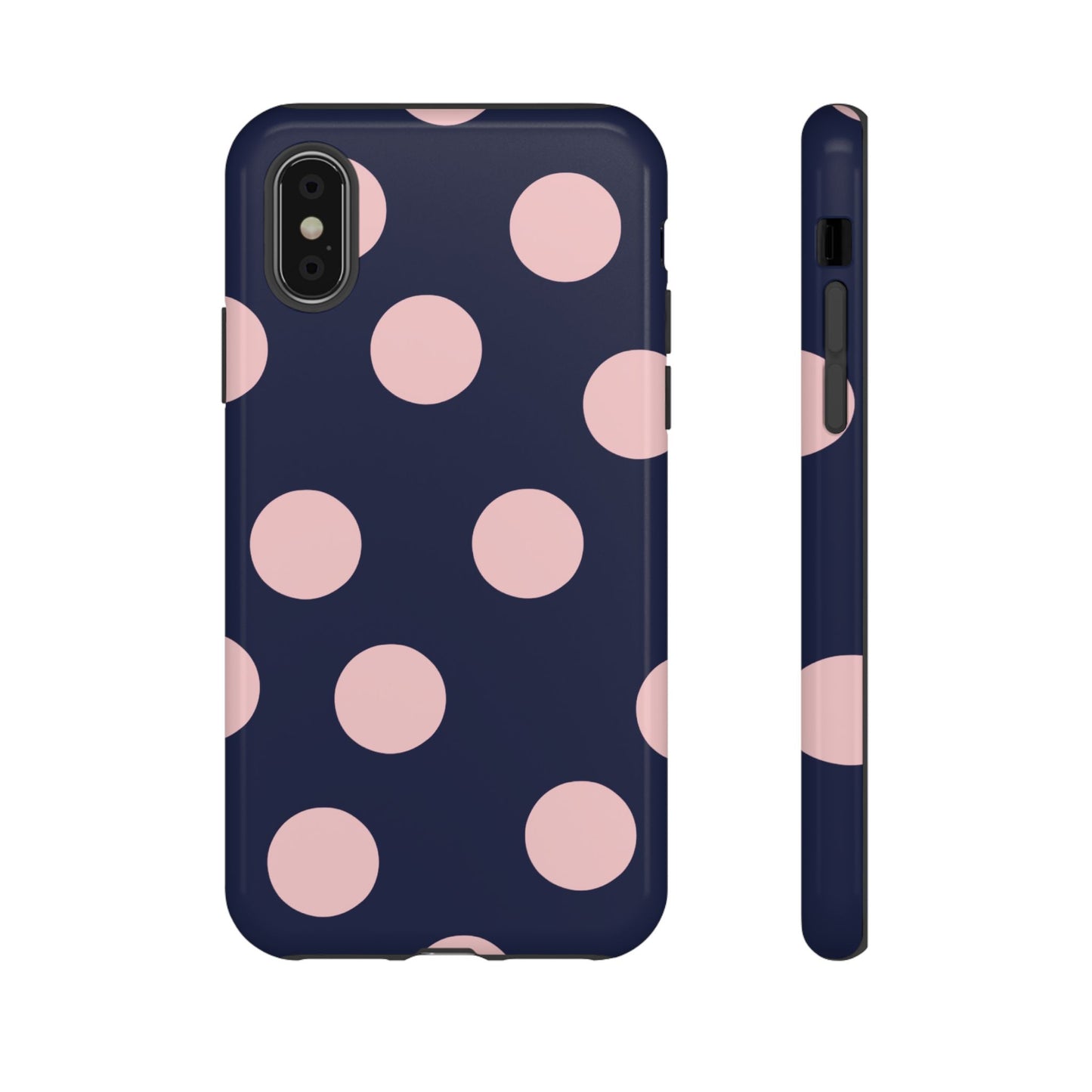 Blue & Pink Polka Dot Tough Phone Case
