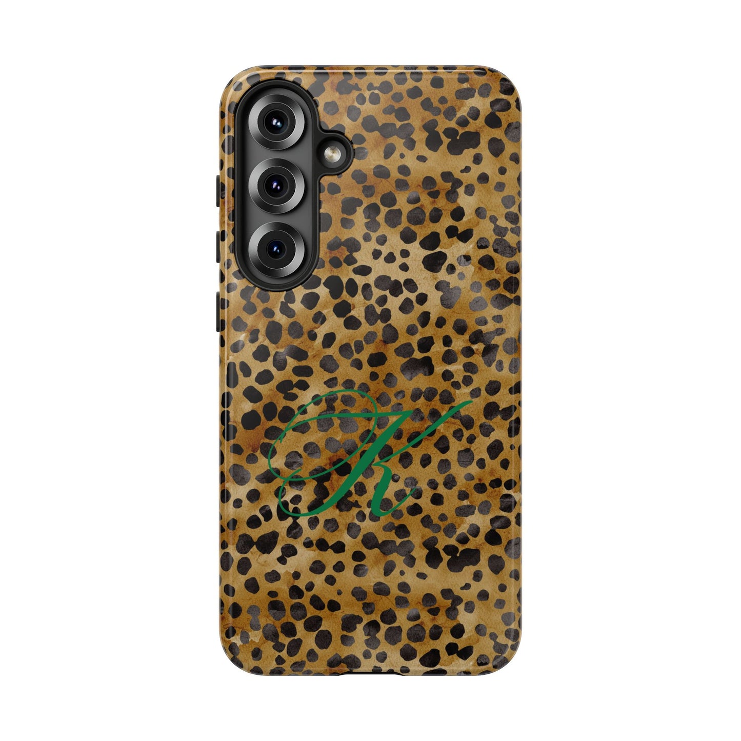 Personalized Initial Leopard Monogram Tough Case