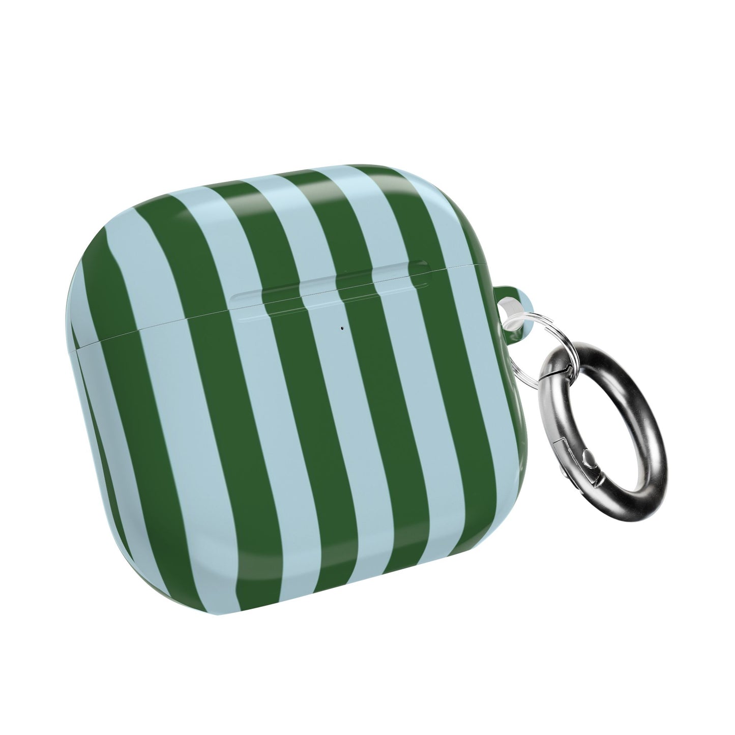 Striped Green AirPod Case – Retro Vertical Stripe Protective Cover