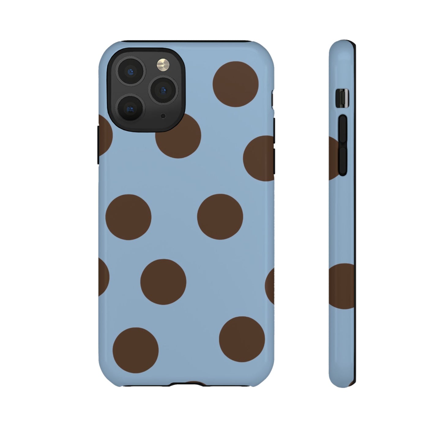 Blue & Brown Polka Dot Tough Phone Case