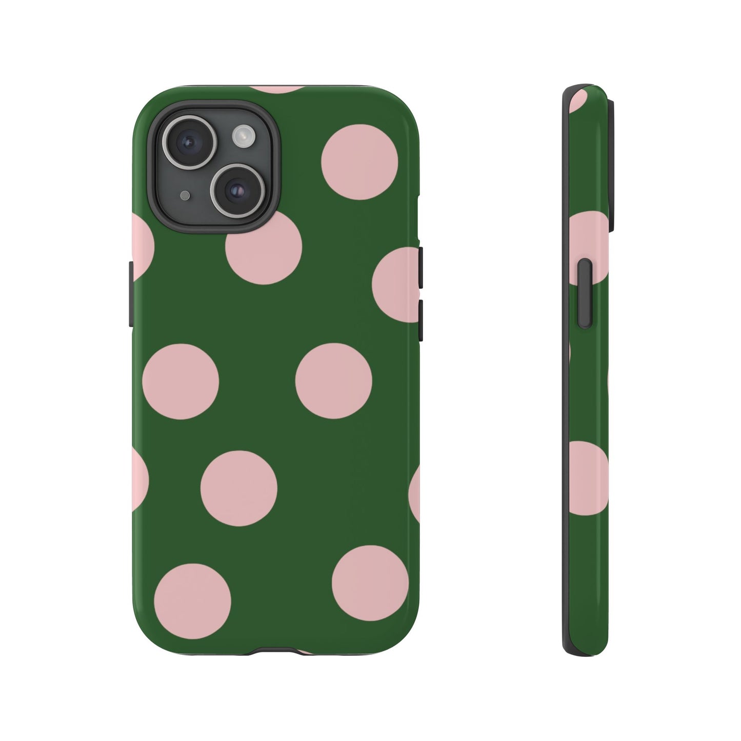 Pink & Green Polka Dot Tough Phone Case