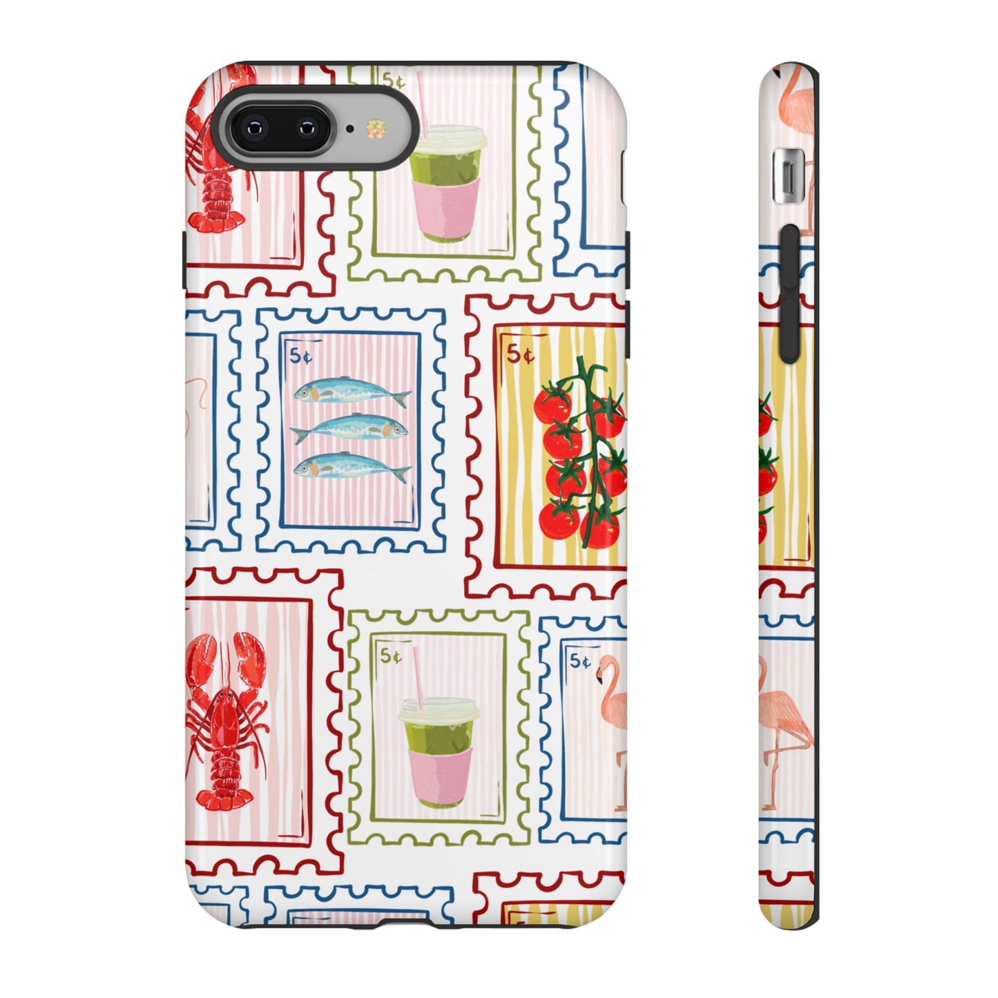 Stamp Pattern Phone Case — Vintage Coastal Icons