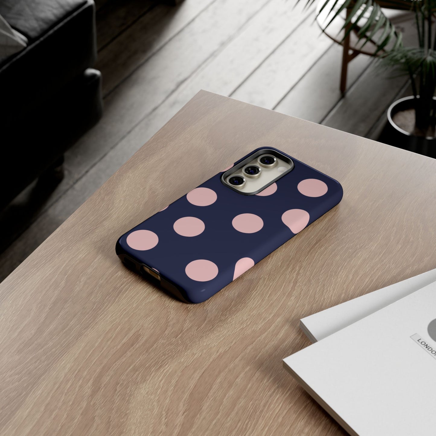 Blue & Pink Polka Dot Phone Case