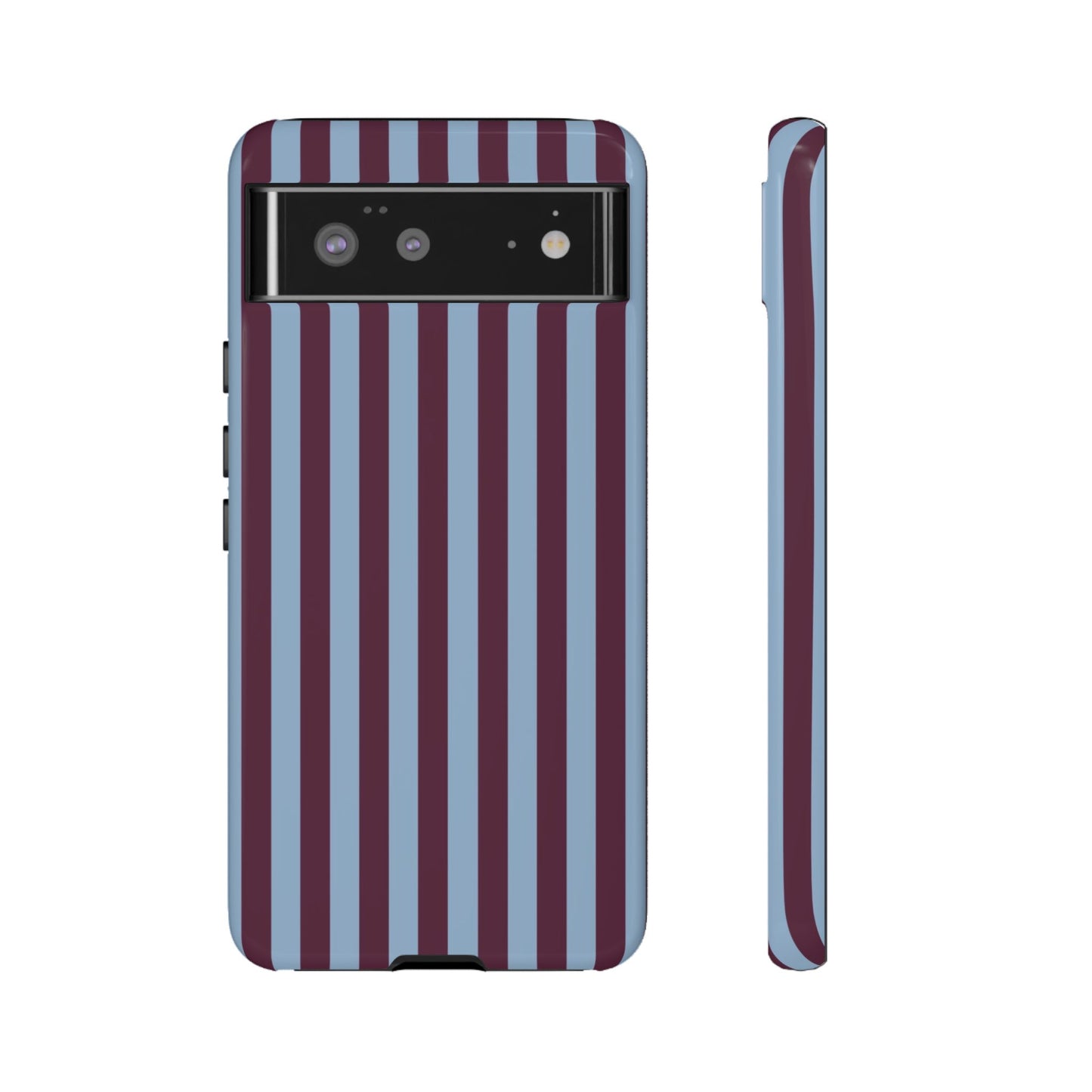 Blue & Maroon Striped Tough Phone Case