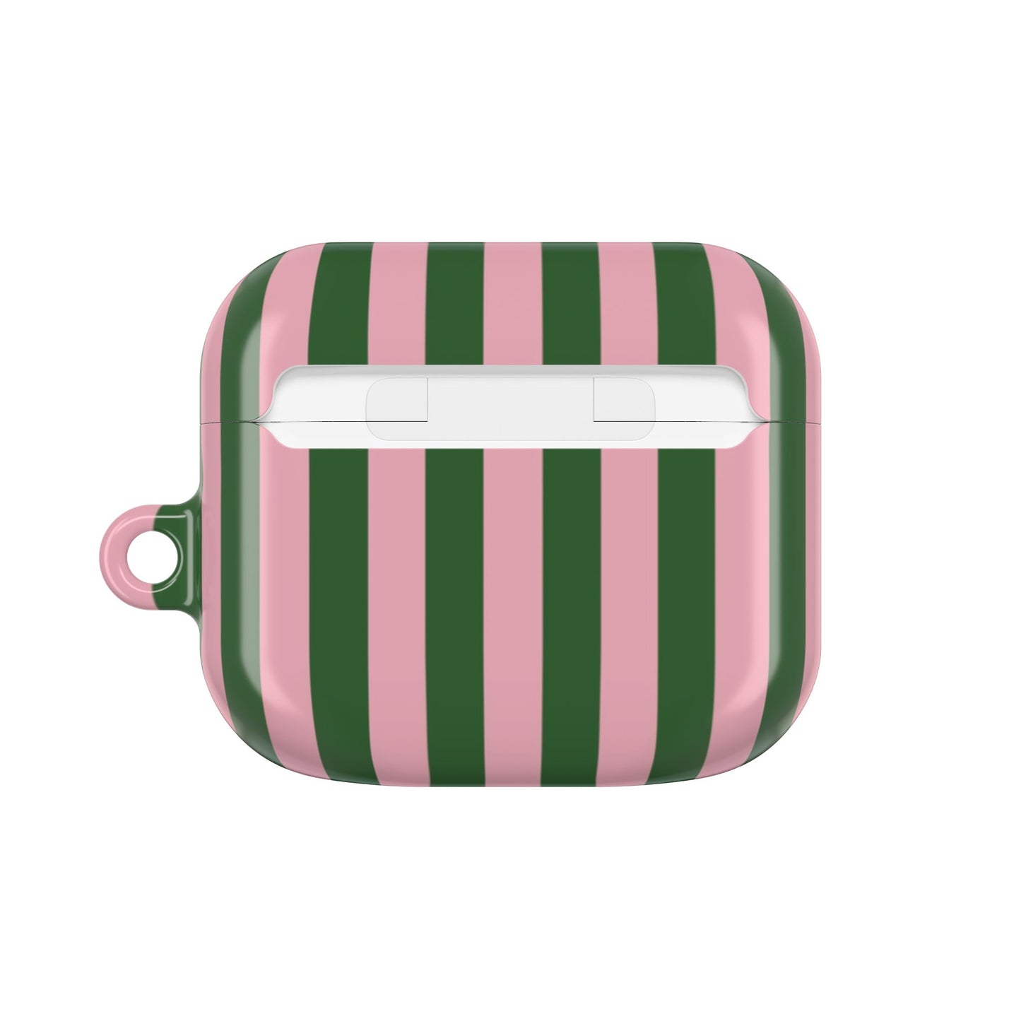 AirPods Case — Pink & Green Vertical Stripe Protective Cover