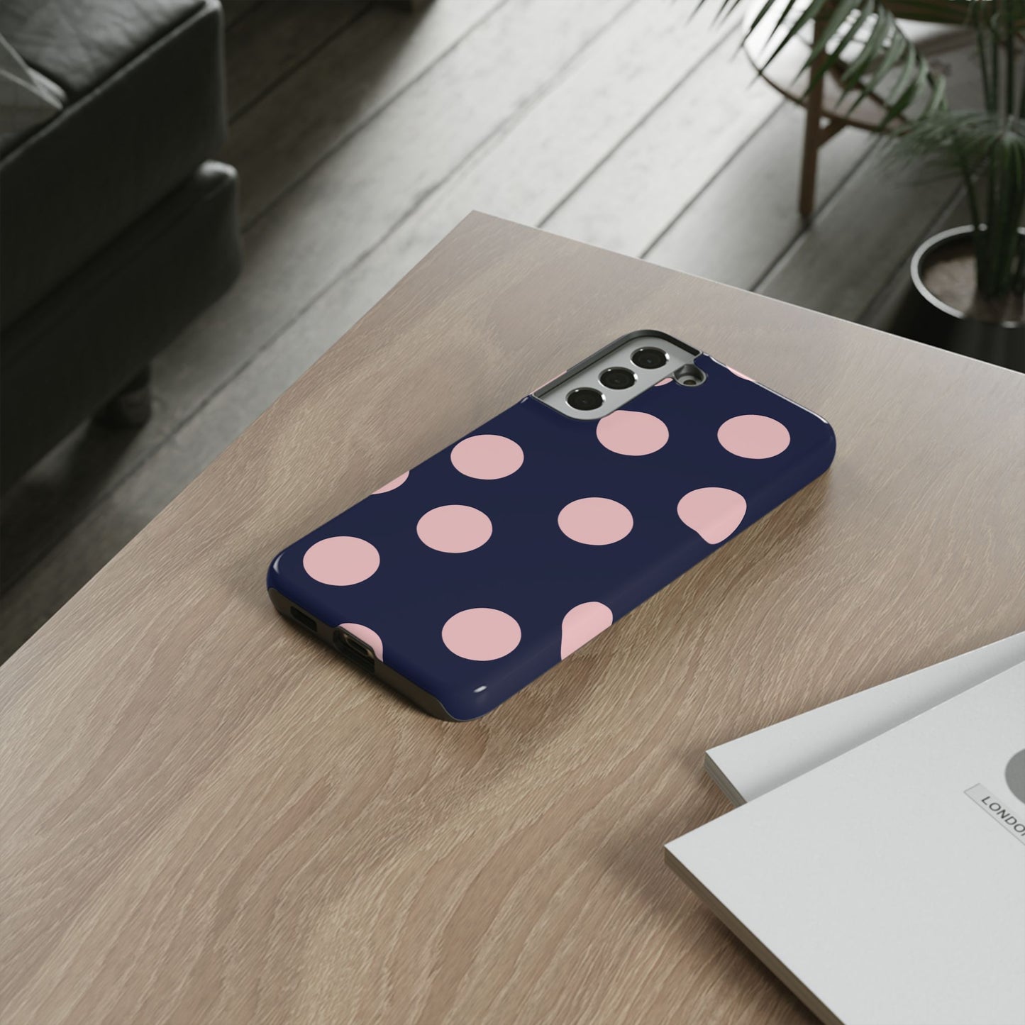 Blue & Pink Polka Dot Phone Case