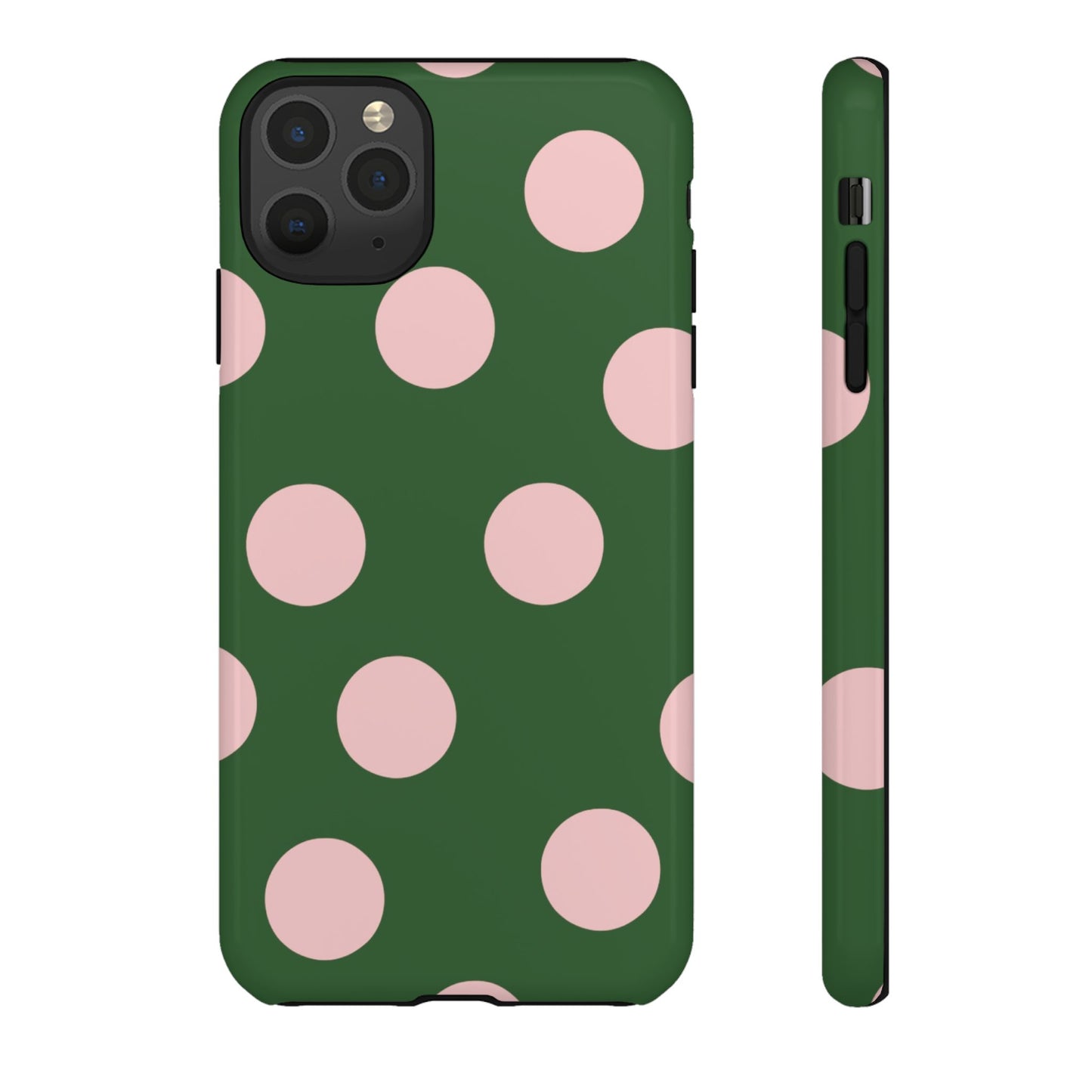 Pink & Green Polka Dot Tough Phone Case