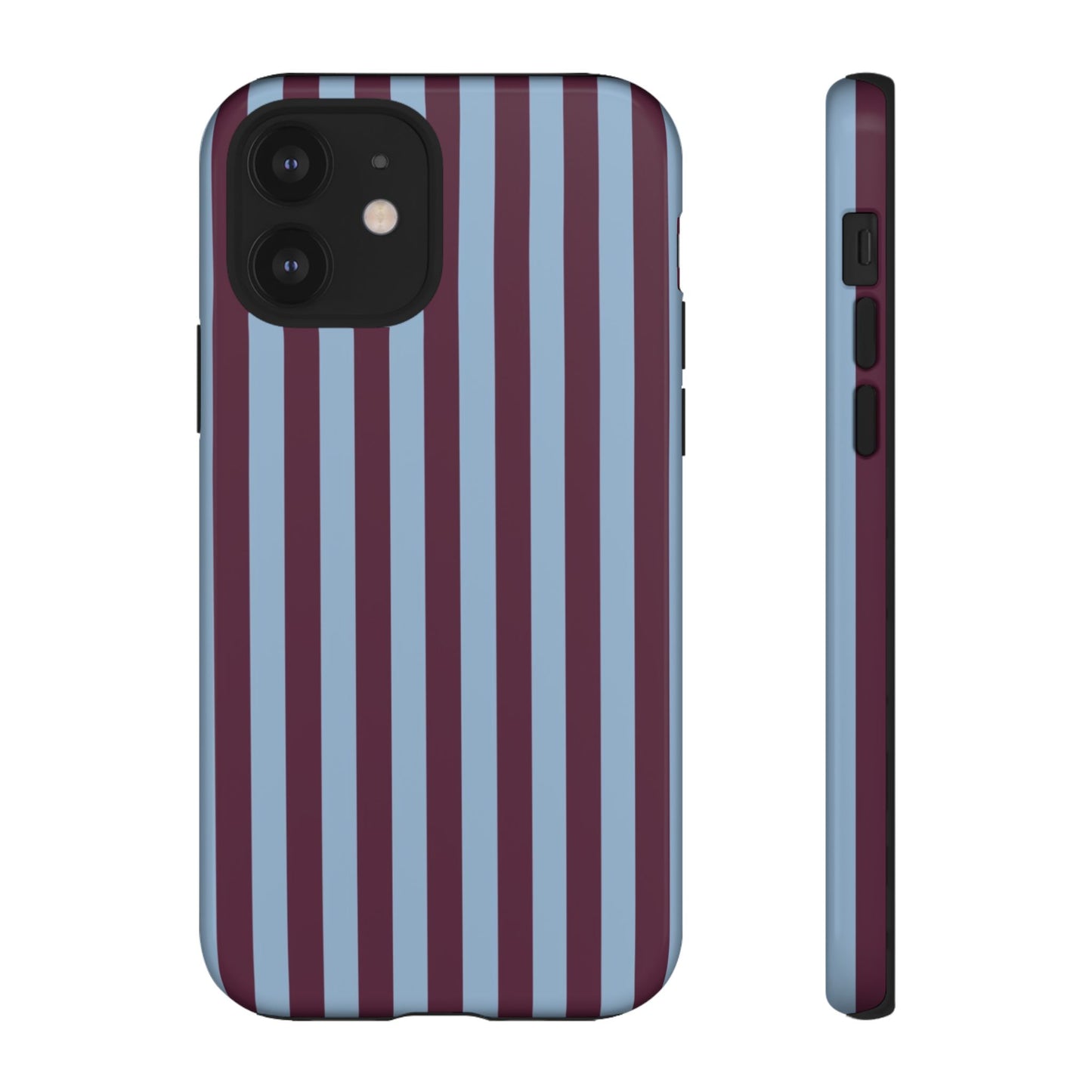 Blue & Burgundy Striped Tough Phone Case