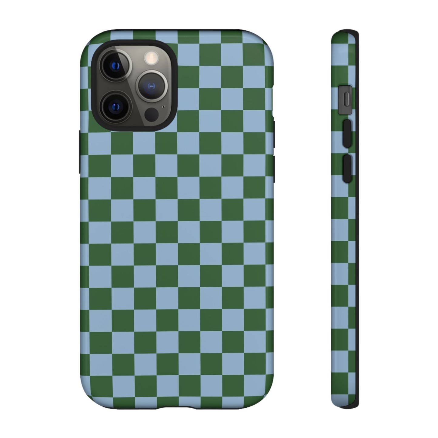 Green & Blue Checkered Phone Case