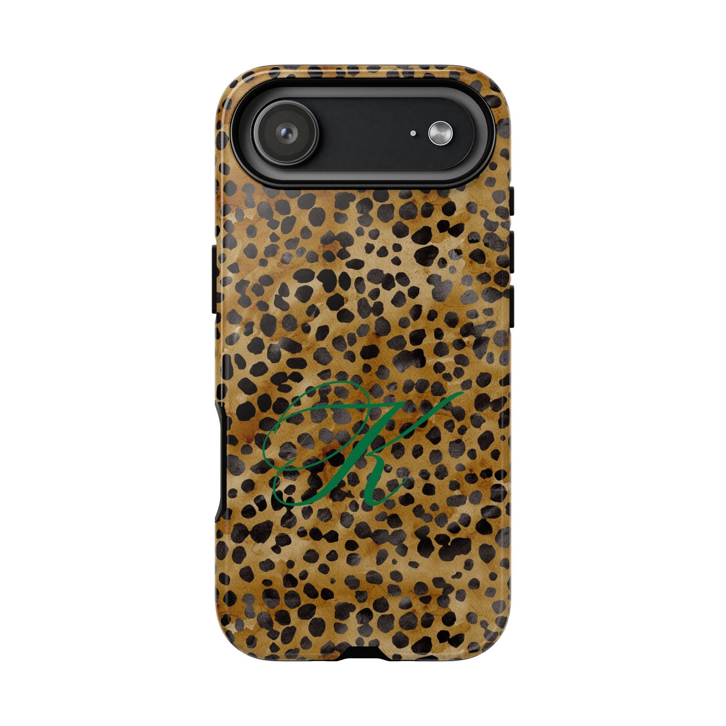 Personalized Initial Leopard Monogram Tough Case